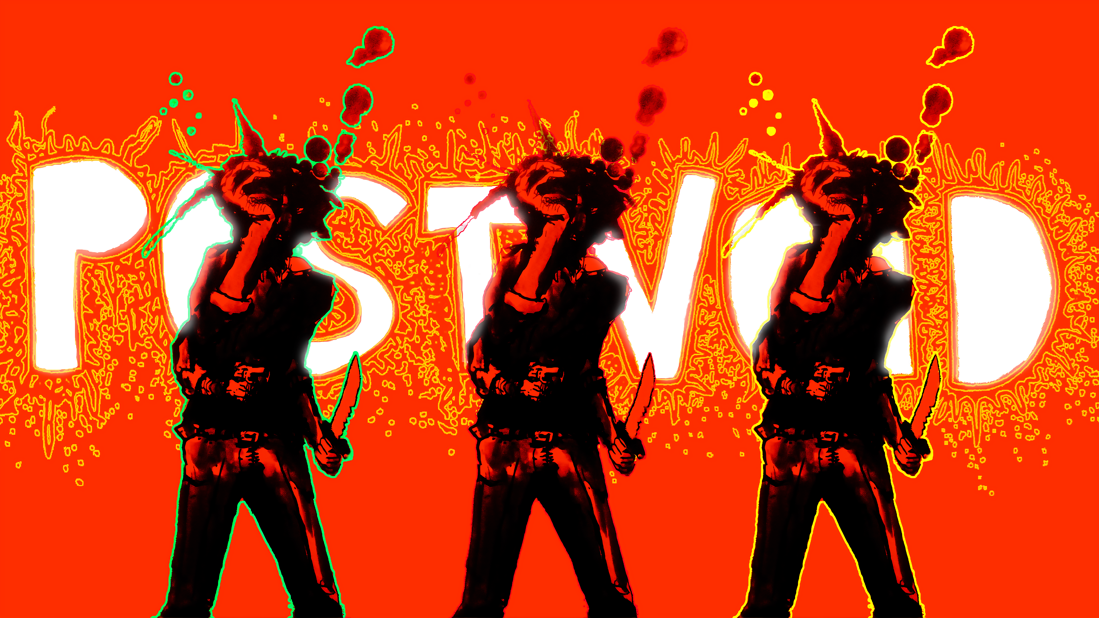 POSTVOID characters with knives HD Wallpaper
