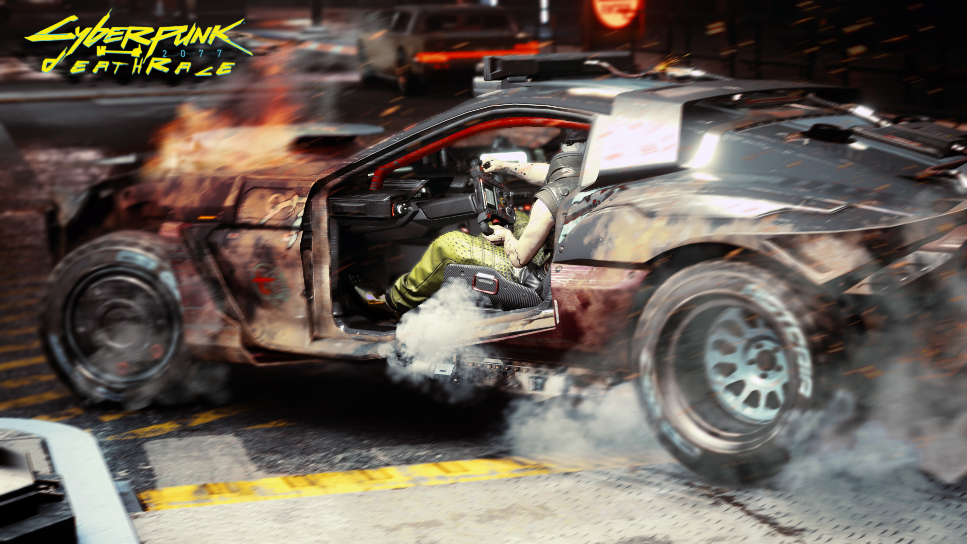 Cyberpunk 2077 Death Race car HD Wallpaper