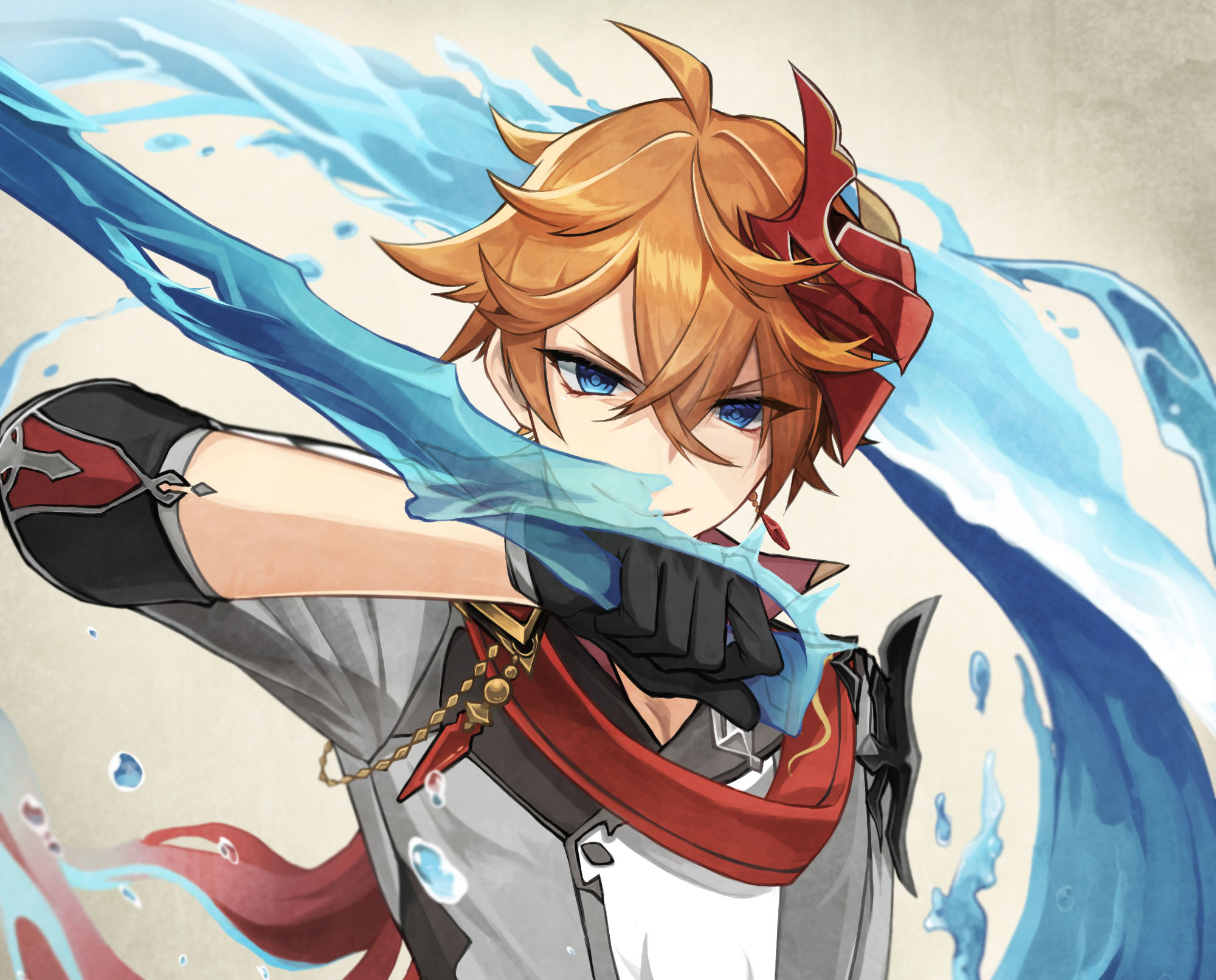 Tartaglia Childe from Genshin Impact HD Wallpaper