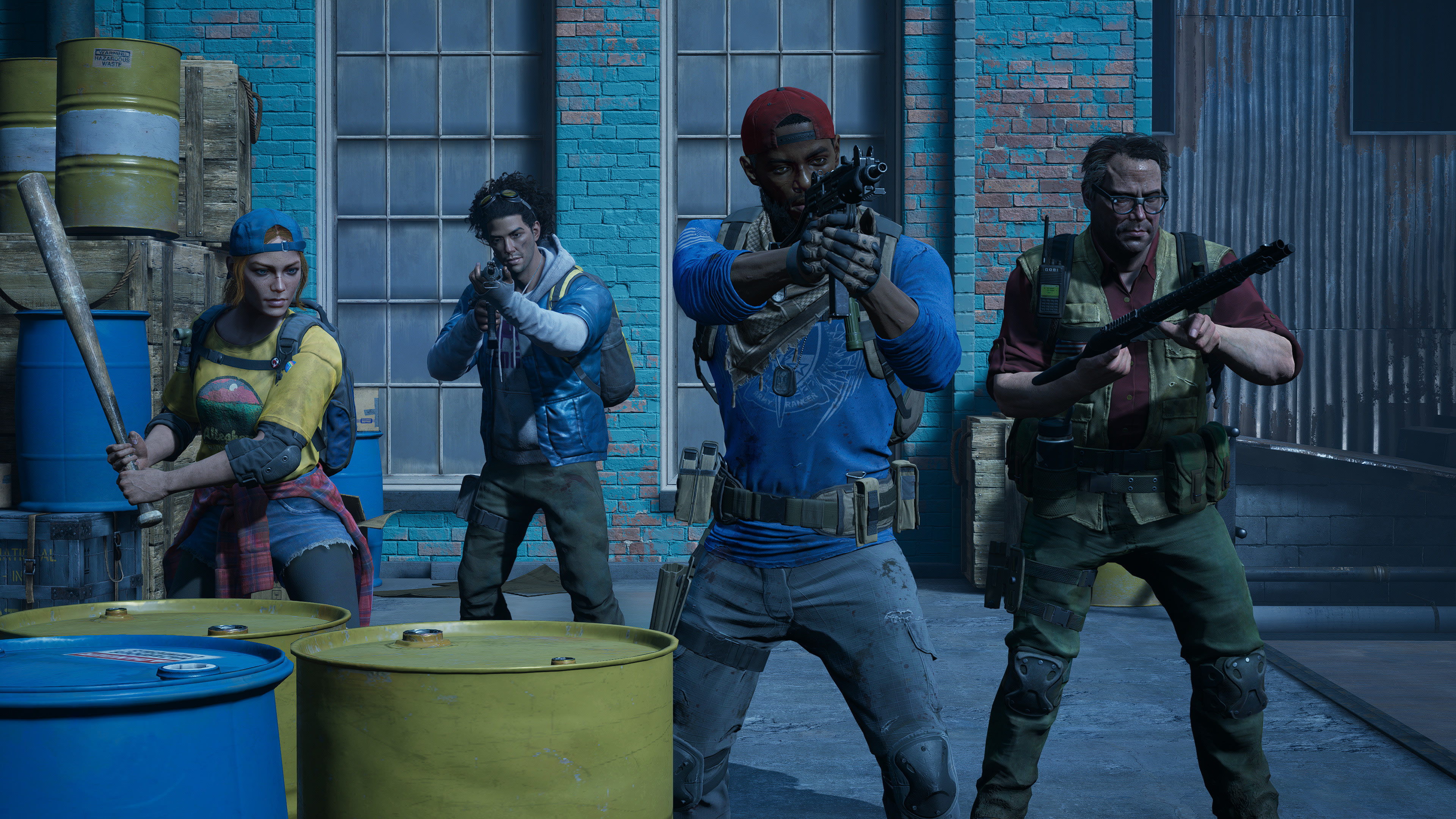 Four survivors with weapons in Back 4 Blood 4K HD Wallpaper