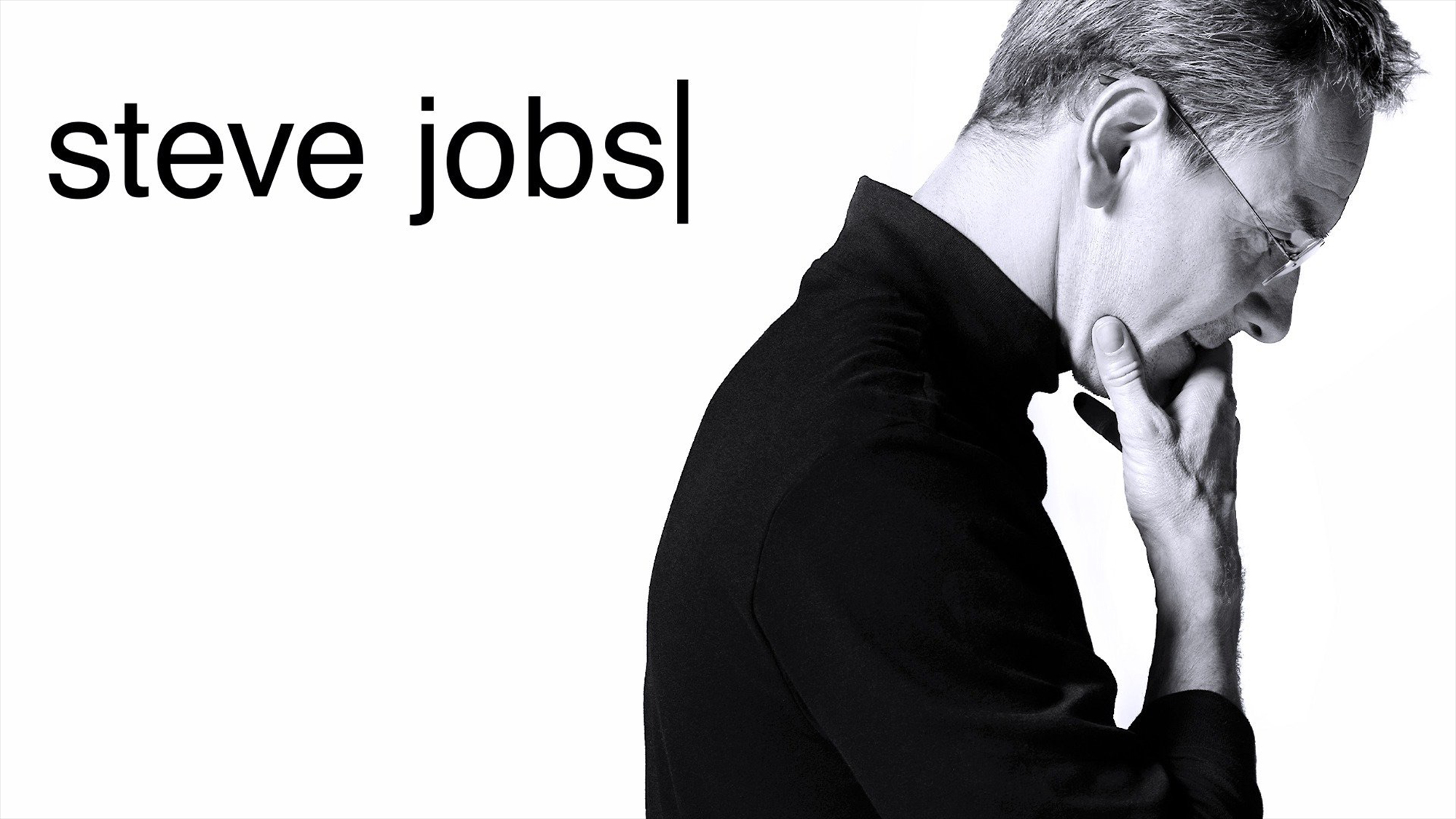 Steve Jobs portrait with text HD Wallpaper