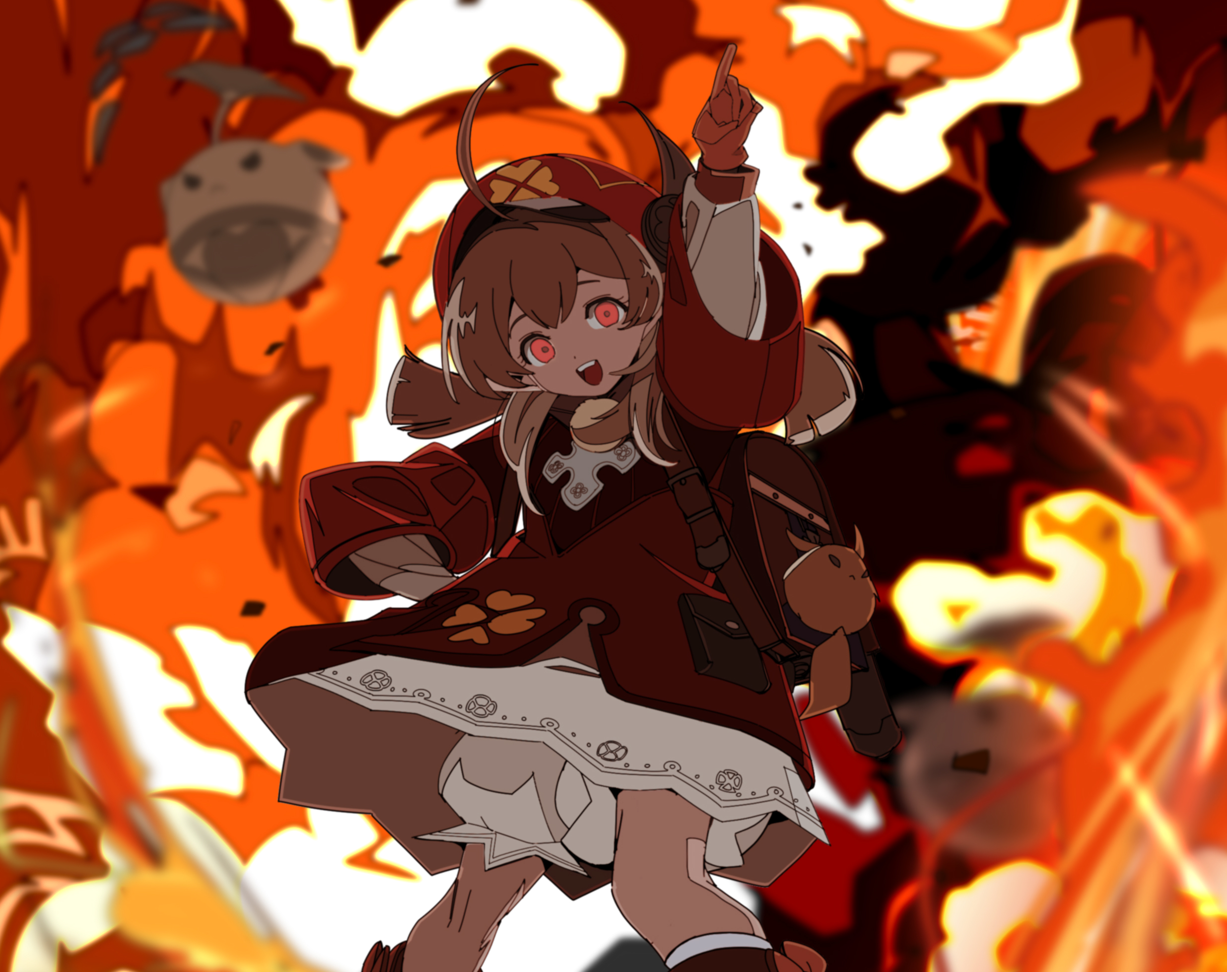Klee from Genshin Impact in an explosion HD Wallpaper