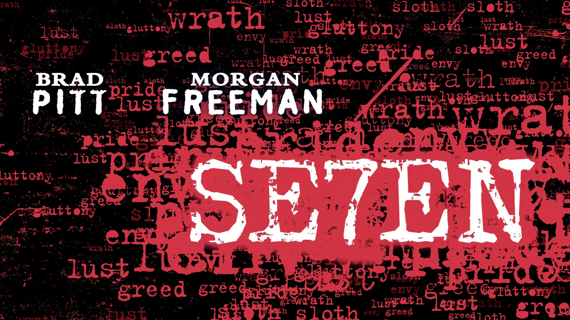 Se7en movie poster with Brad Pitt and Morgan Freeman HD Wallpaper