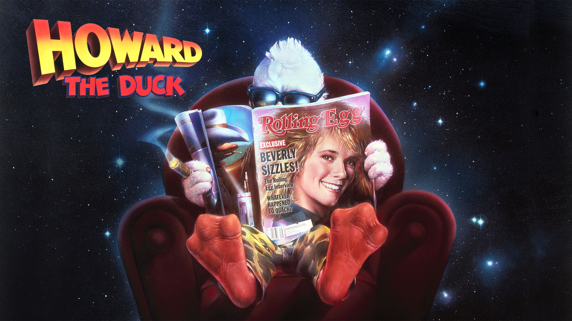 Howard the Duck reading Rolling Egg magazine HD Wallpaper