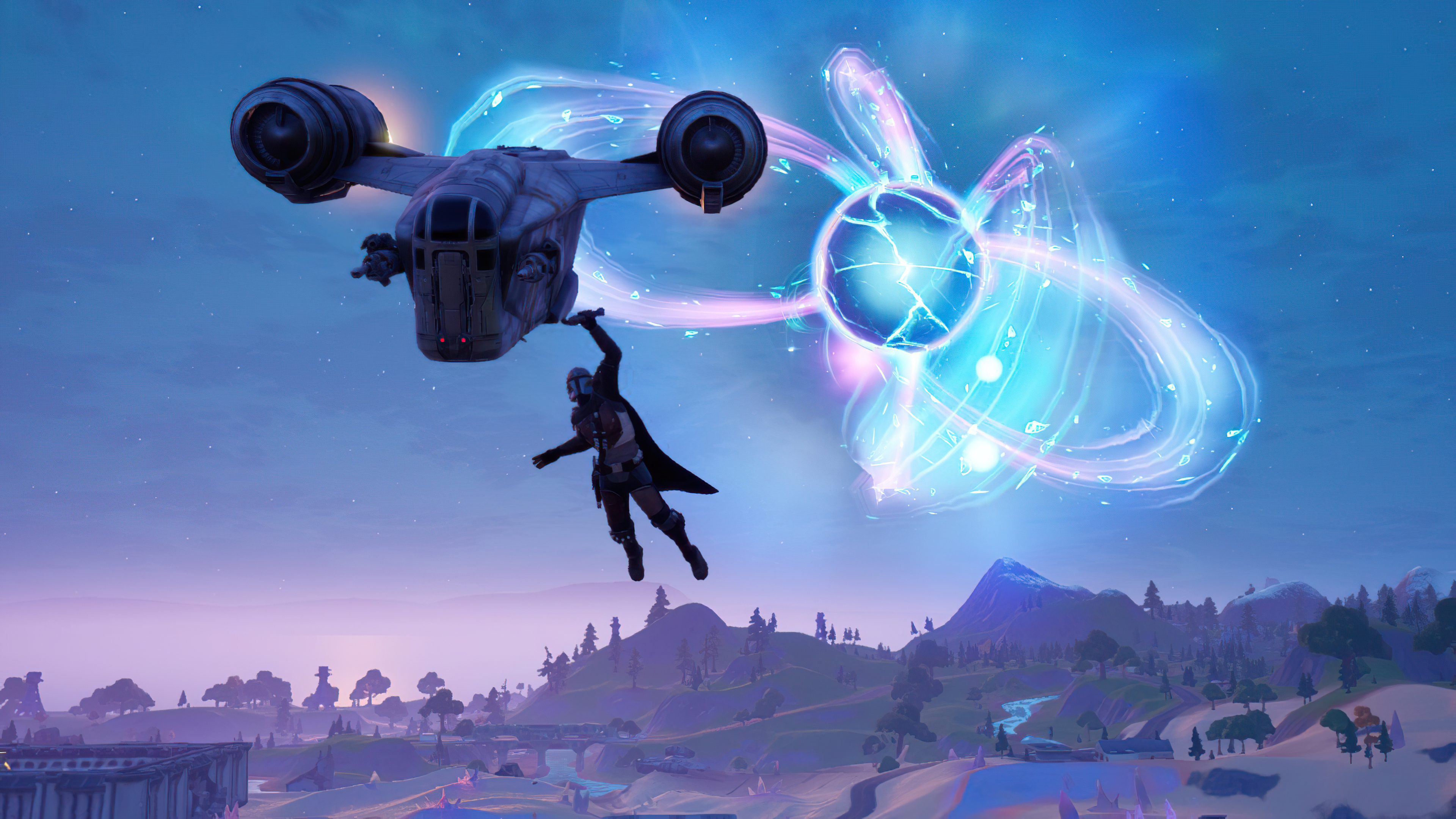 The Mandalorian from Star Wars in Fortnite 4K HD Wallpaper