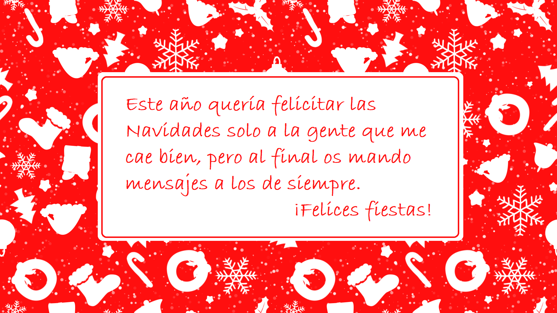 Christmas card with humorous message HD Wallpaper
