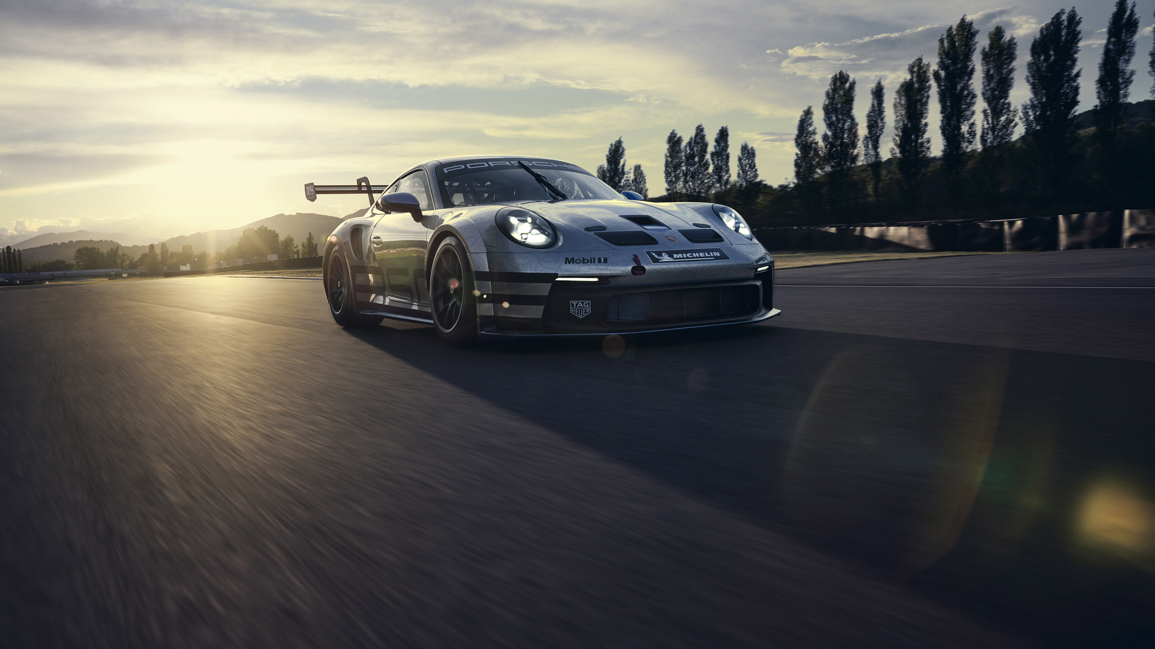 Porsche 911 GT3 4K Silver Sport Car HD Wallpaper