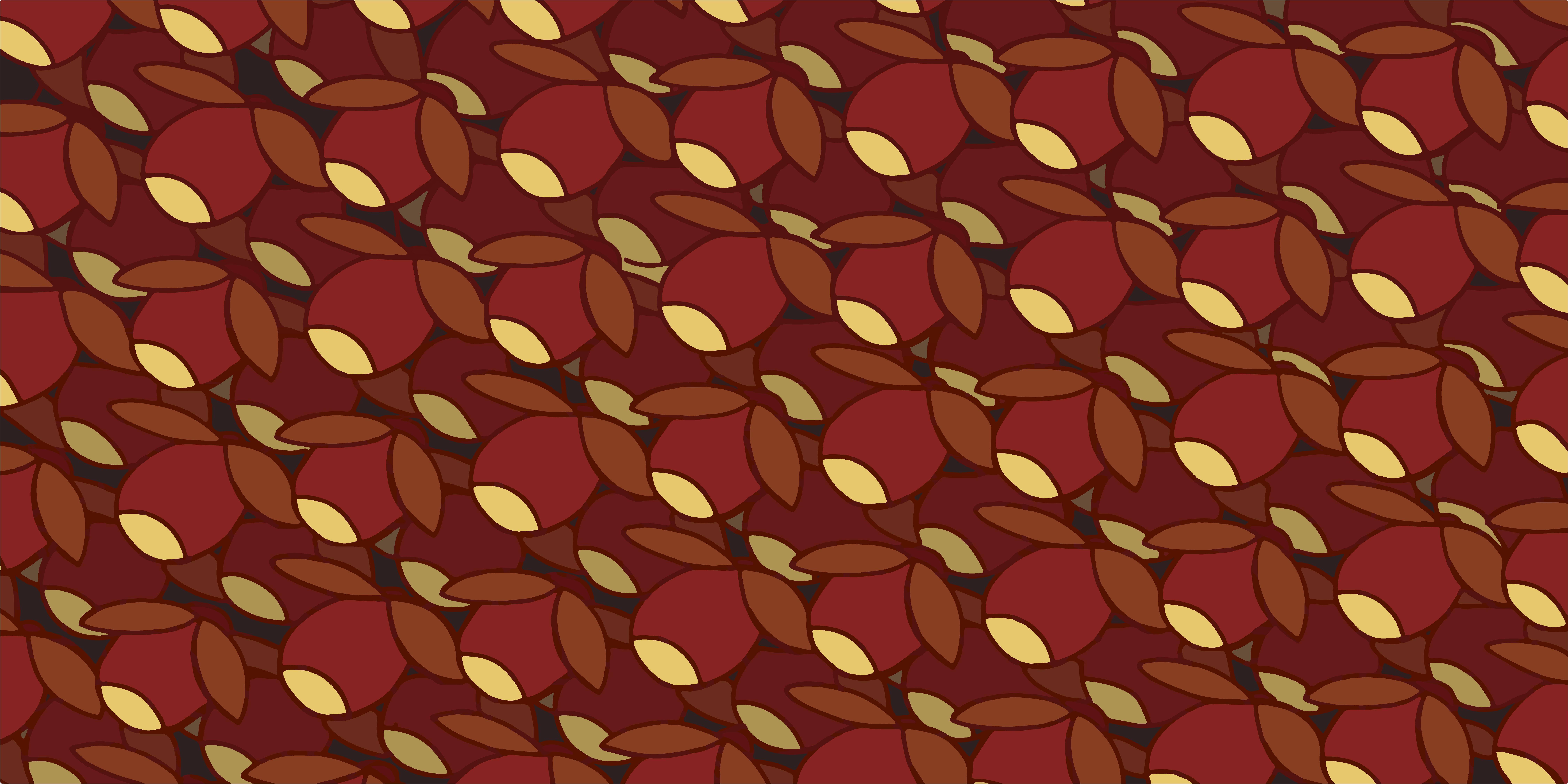 Abstract pattern of red and yellow shapes HD Wallpaper