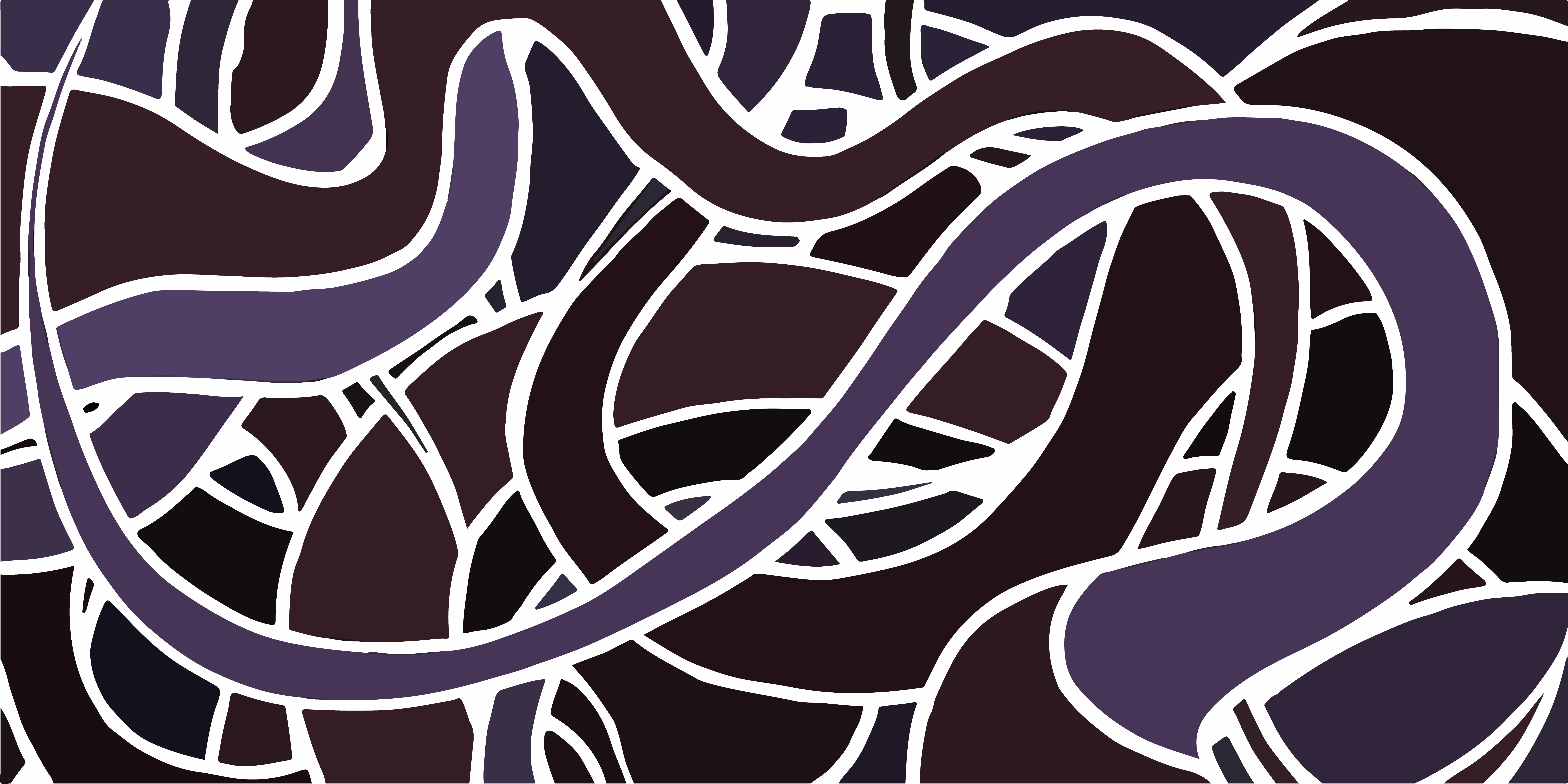Abstract purple and dark purple wavy lines HD Wallpaper