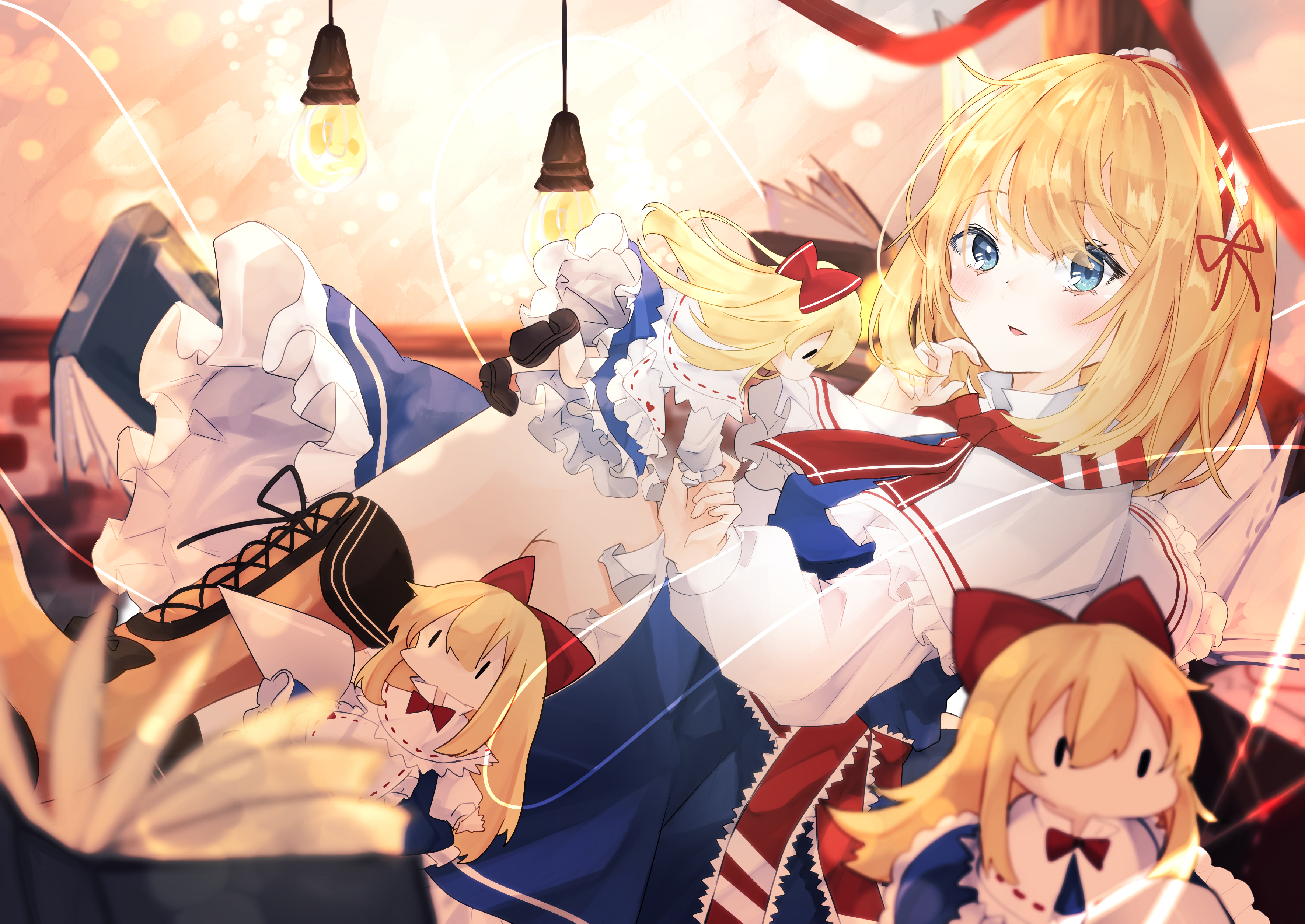 Alice Margatroid and Shanghai Dolls from Touhou HD Wallpaper