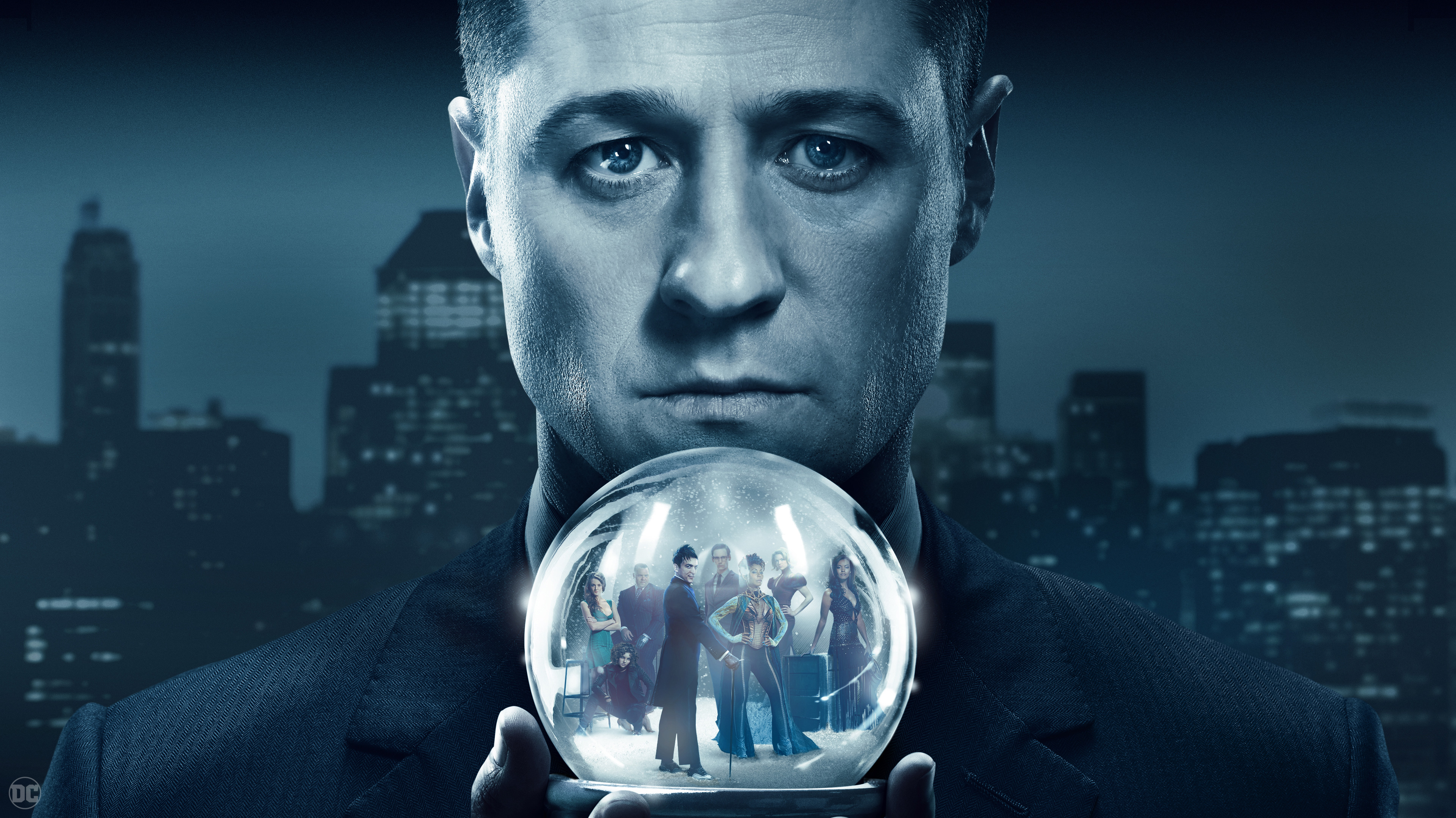 Jim Gordon from Gotham holding a crystal ball HD Wallpaper