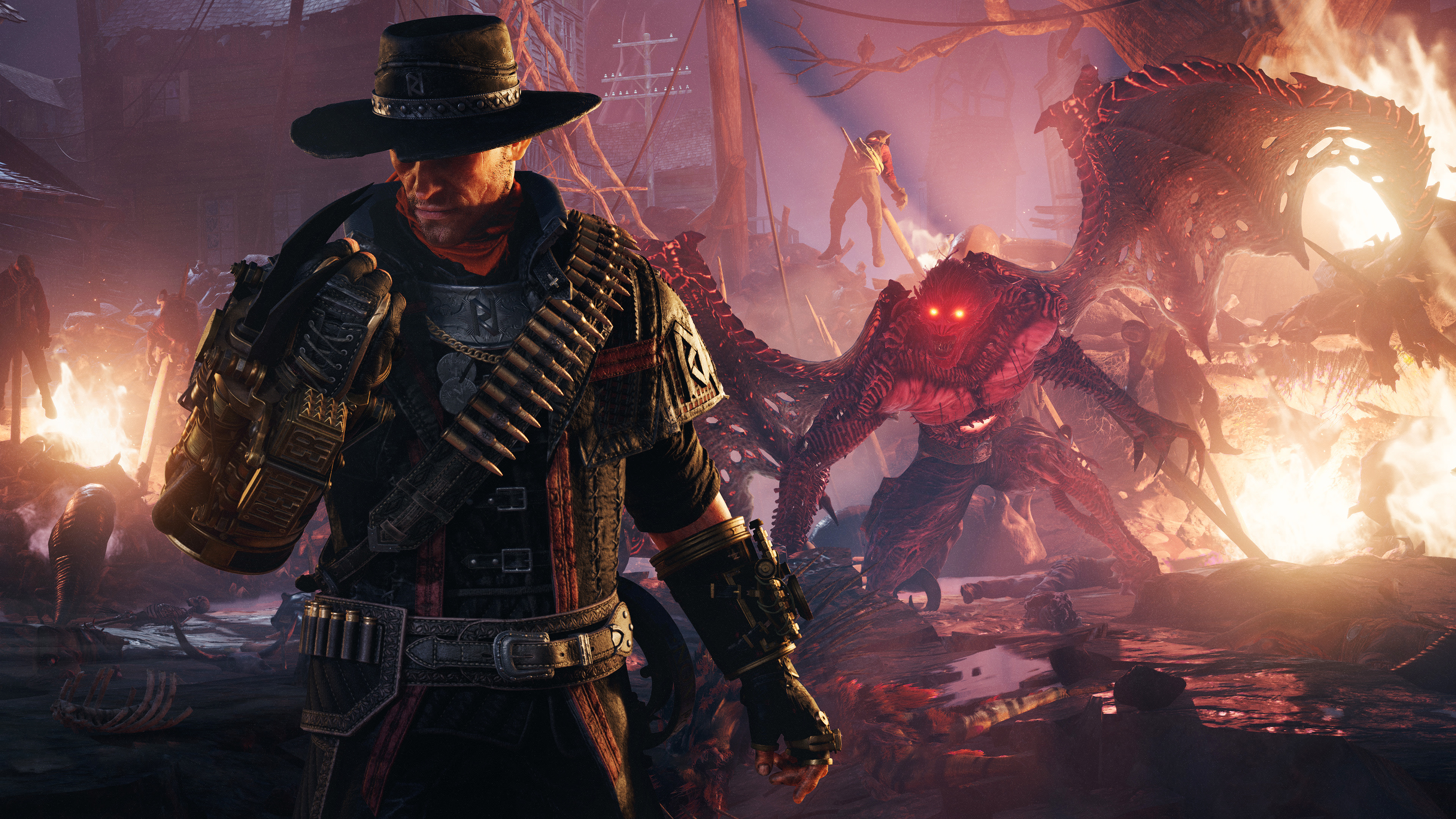 Jesse from Evil West fighting a monster HD Wallpaper