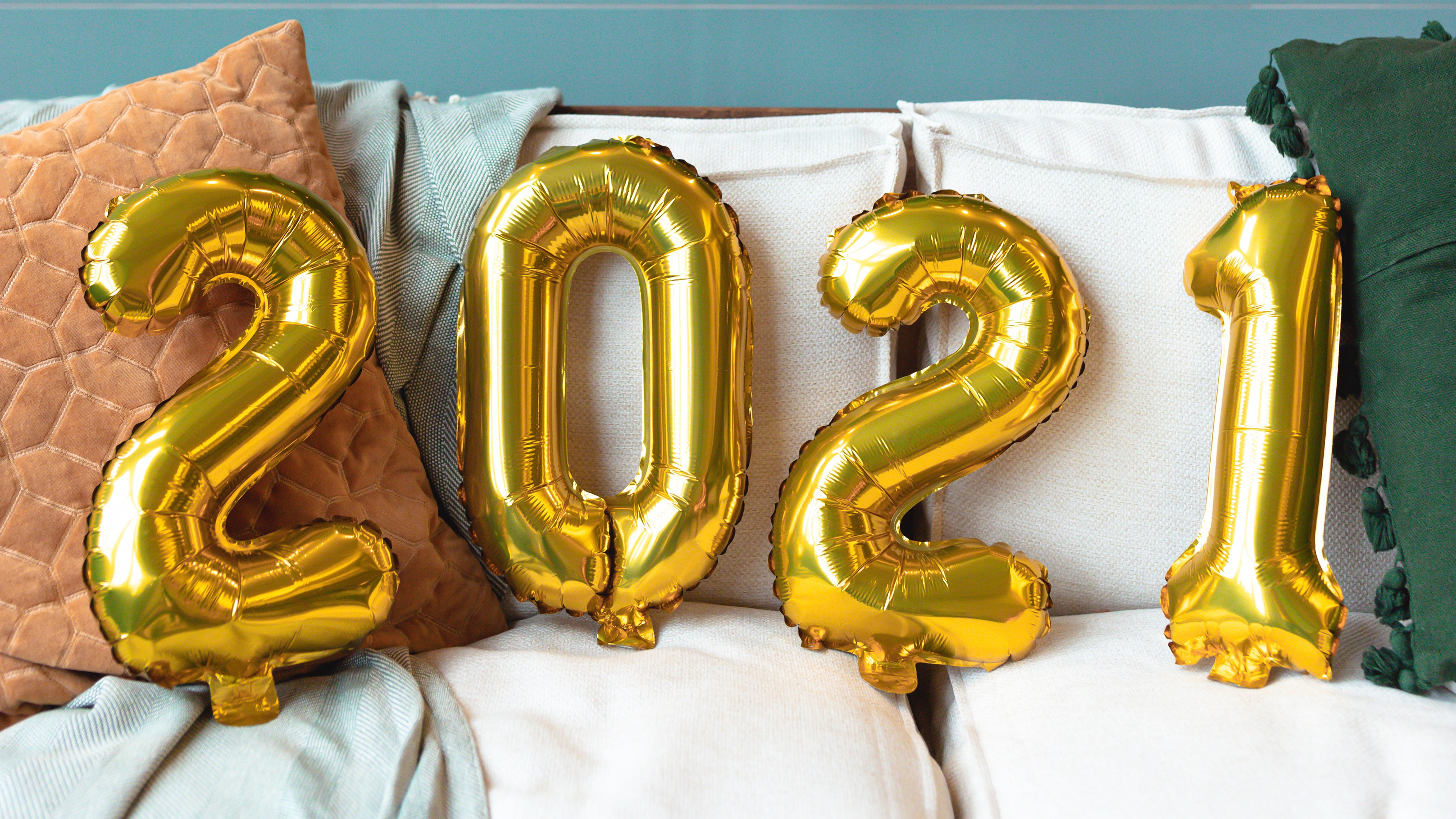New Year 2021 Balloons 4K HD Wallpaper