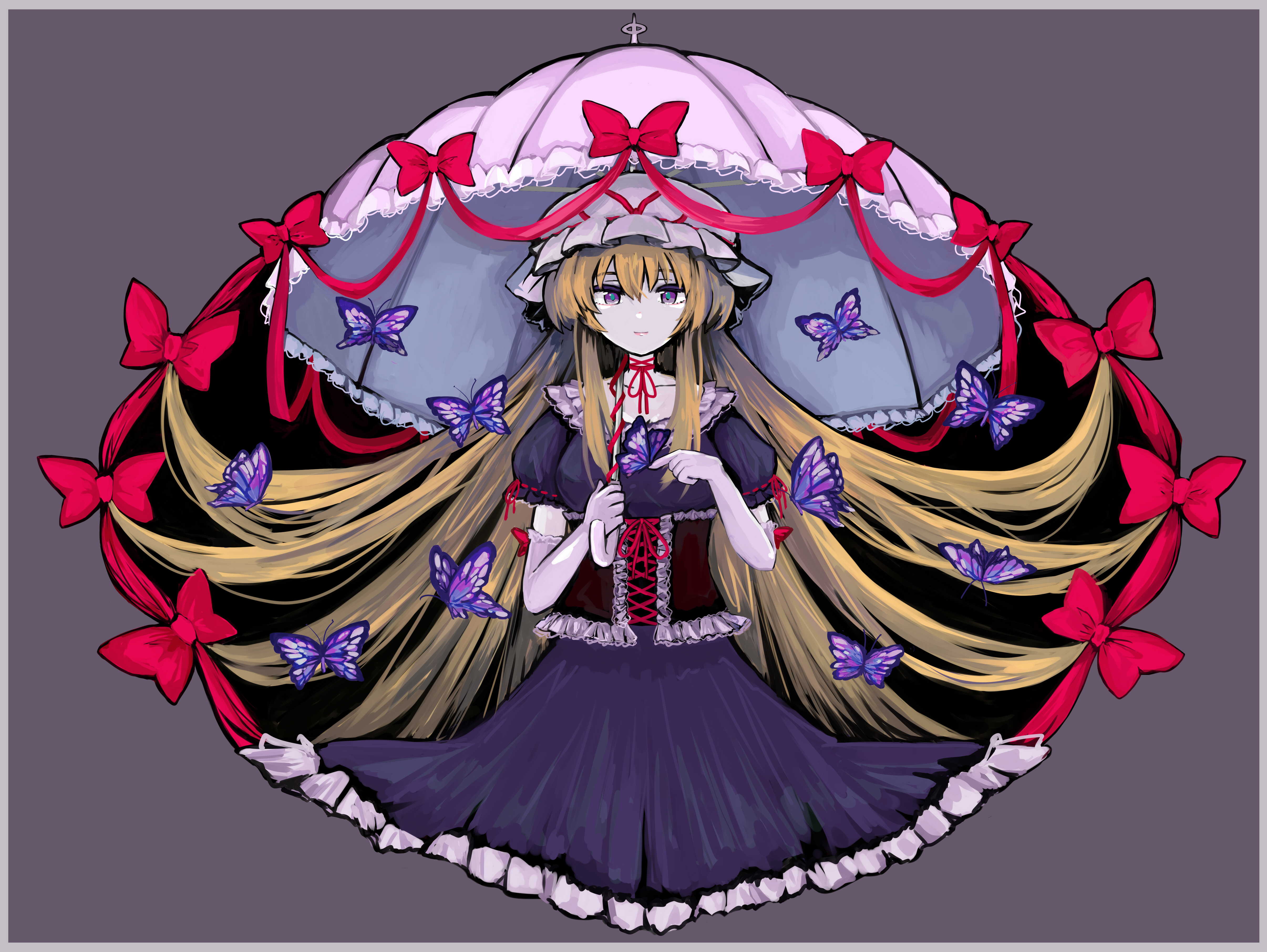 Yukari Yakumo from Touhou Project 4K HD Wallpaper