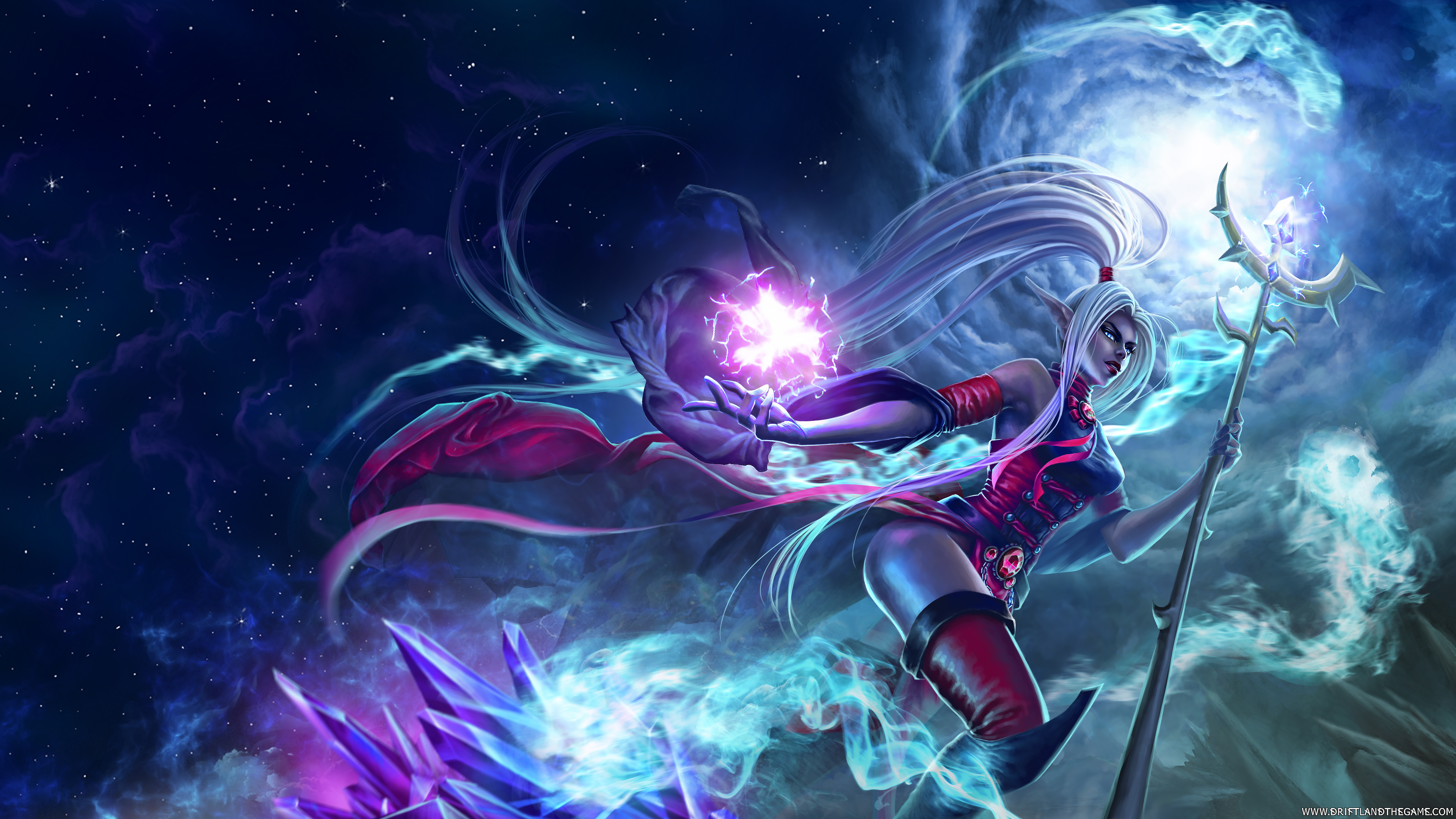 Sorceress casting magic in Driftland: The Magic Revival 4K HD Wallpaper