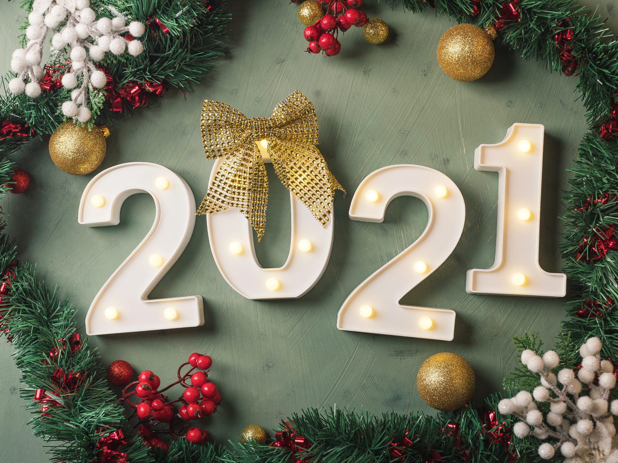 New Year 2021 Decorations HD Wallpaper