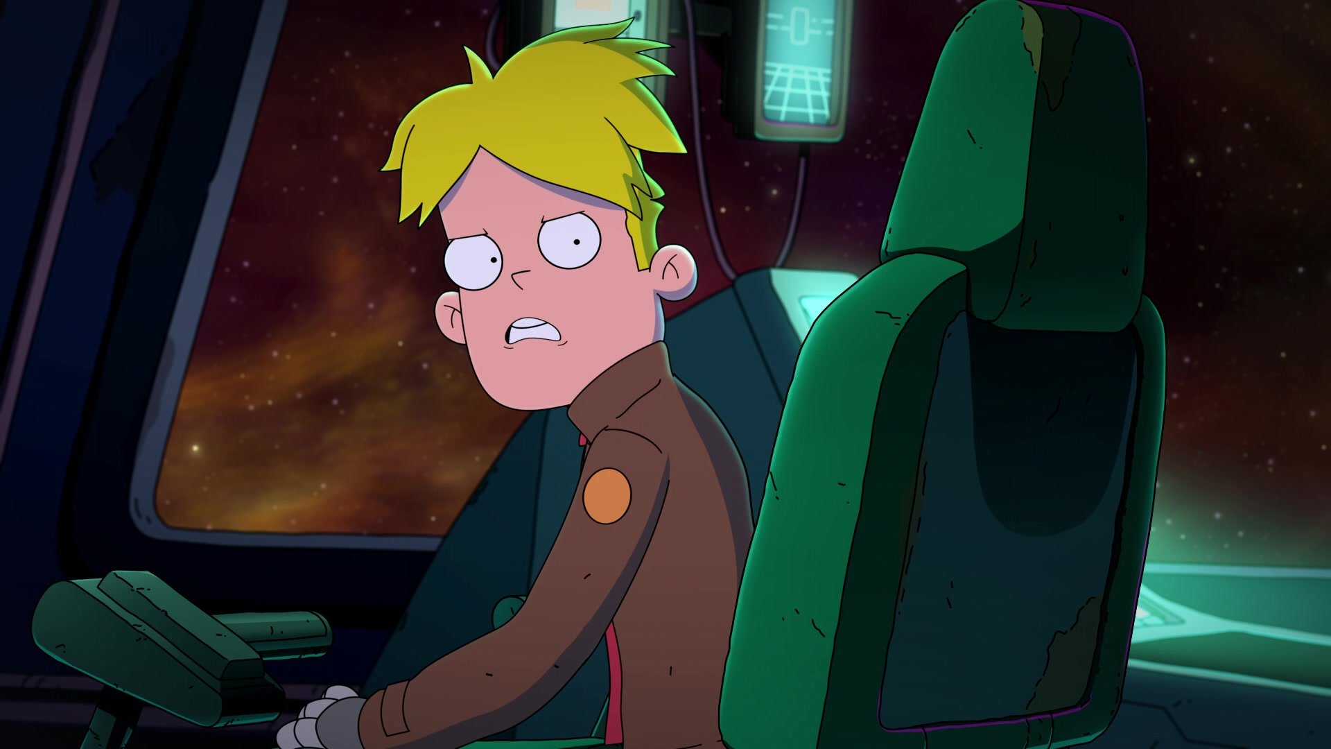 Gary Goodspeed from Final Space in a spaceship cockpit HD Wallpaper