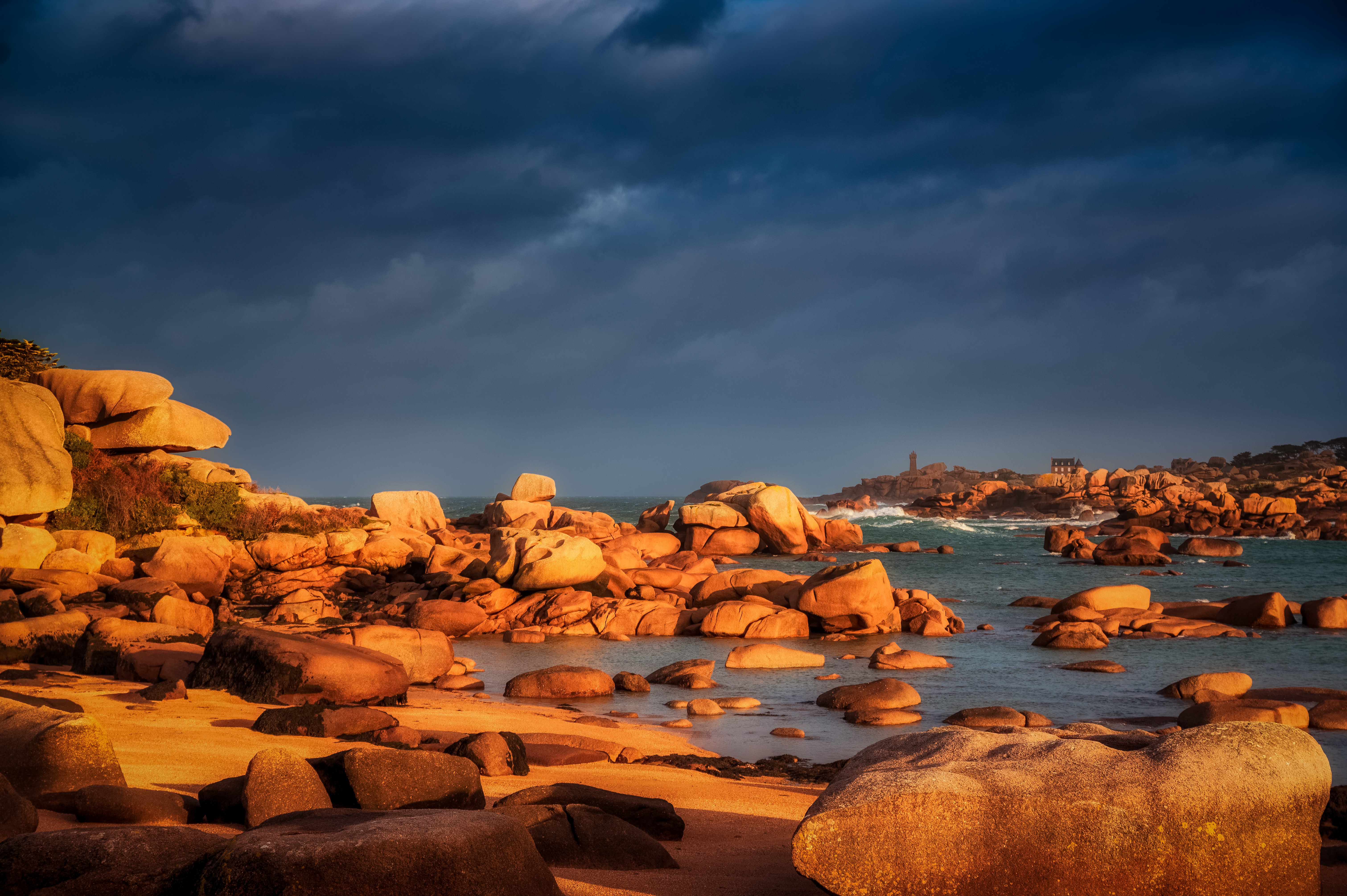 Photography Seascape 4K Sea Rock Coast Stone HD Wallpaper