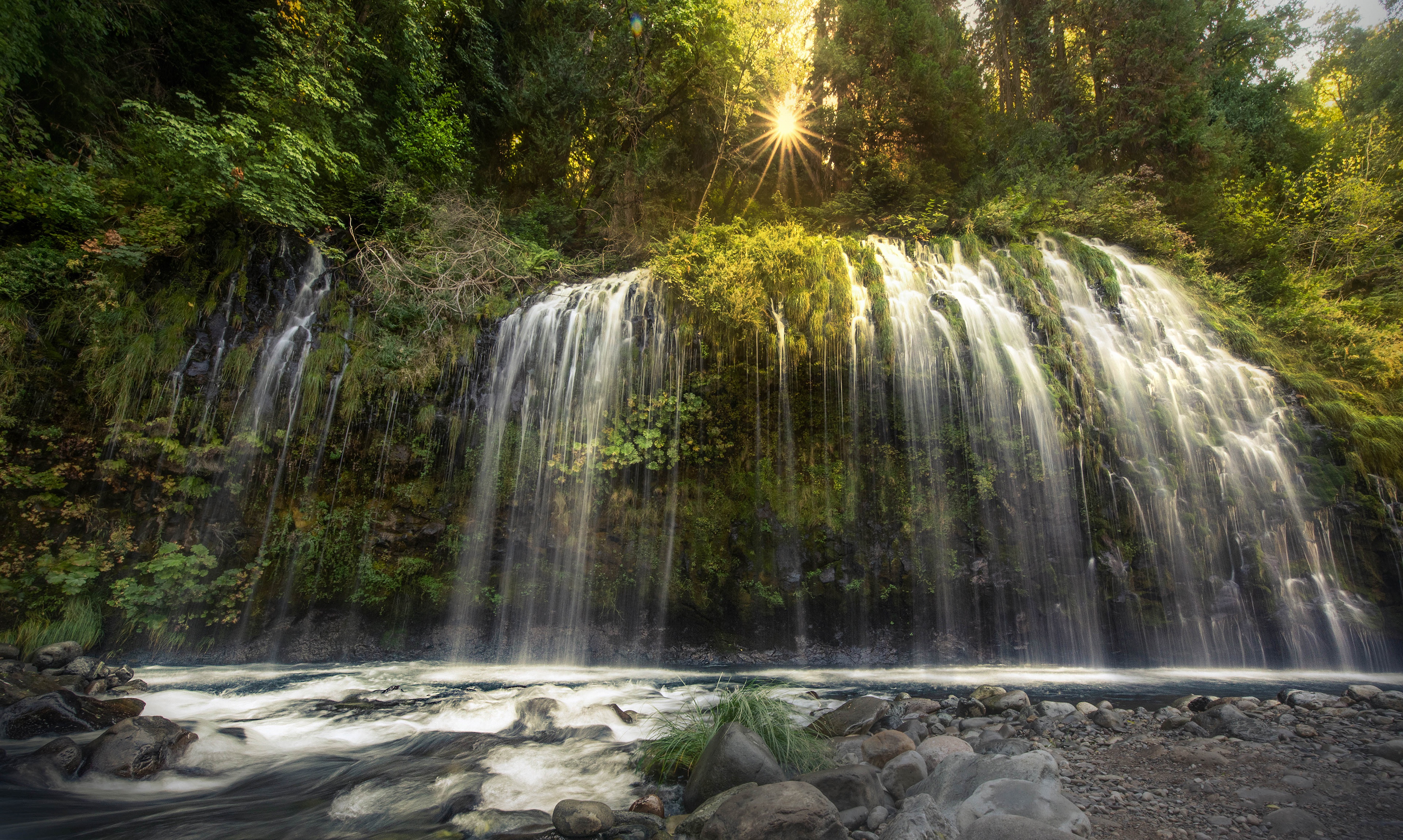 Waterfall River Stream Stone HD Wallpaper