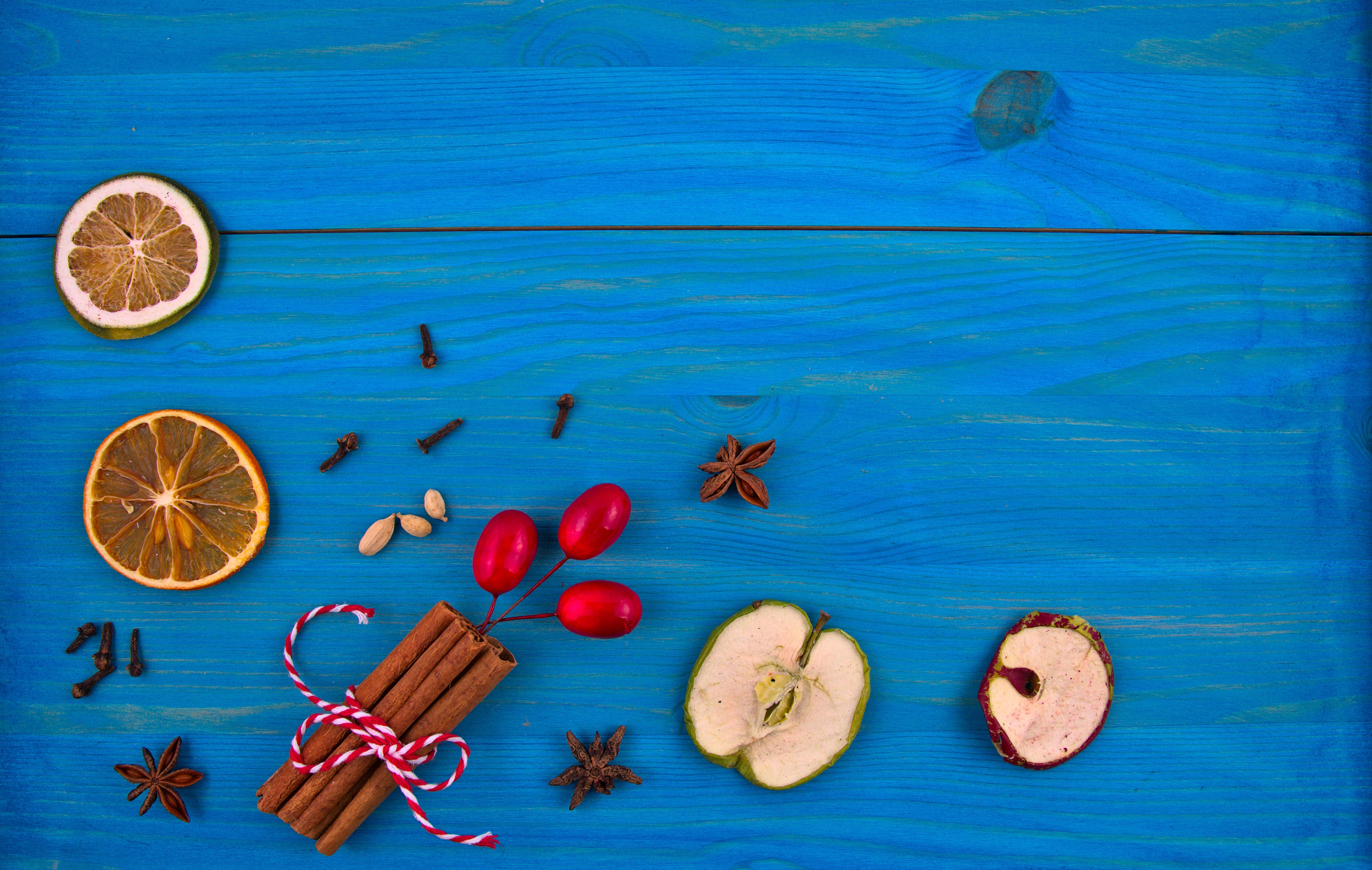Still Life with Spices and Fruit 4K HD Wallpaper