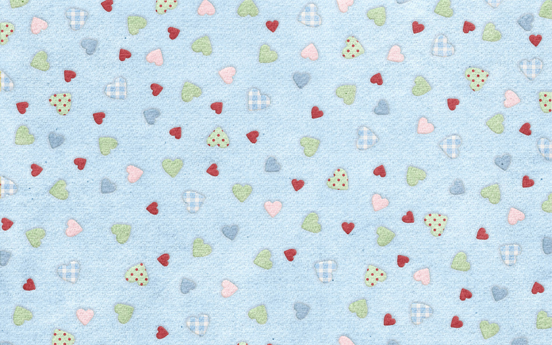 Light Blue Fabric with Scattered Hearts Pattern HD Wallpaper