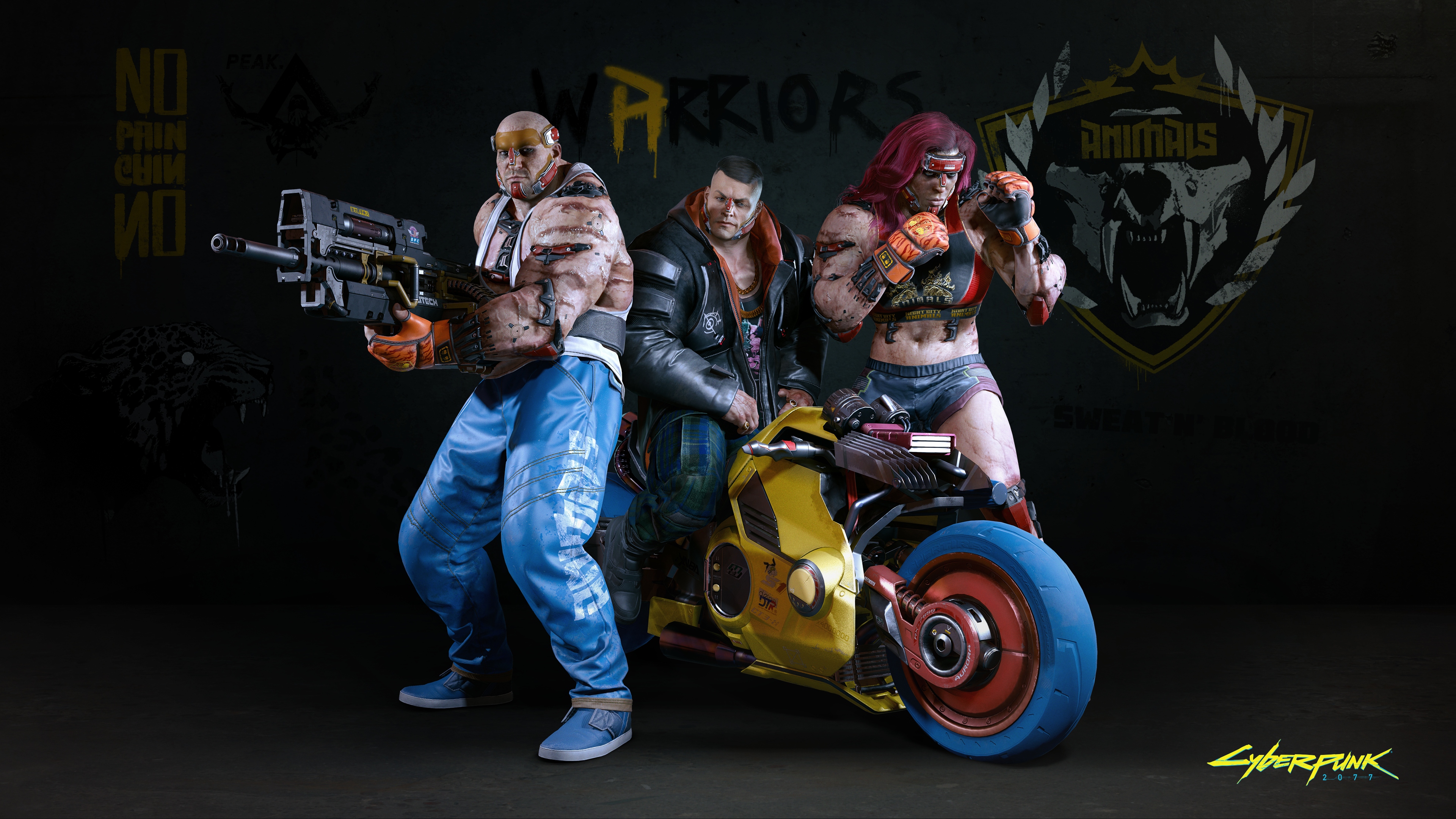 Cyberpunk 2077 4K Animals gang members HD Wallpaper