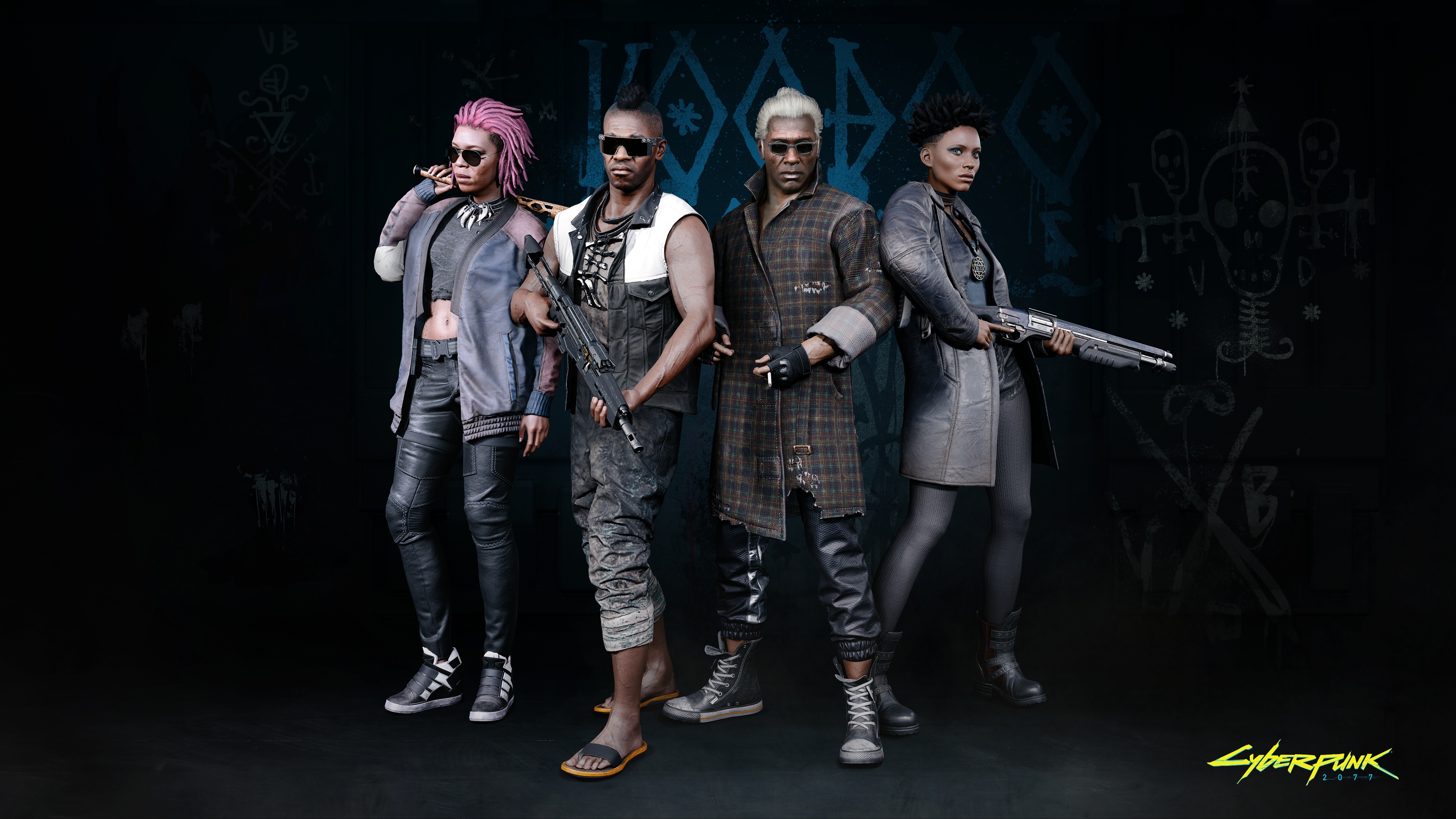 Cyberpunk 2077 4K group portrait HD Wallpaper