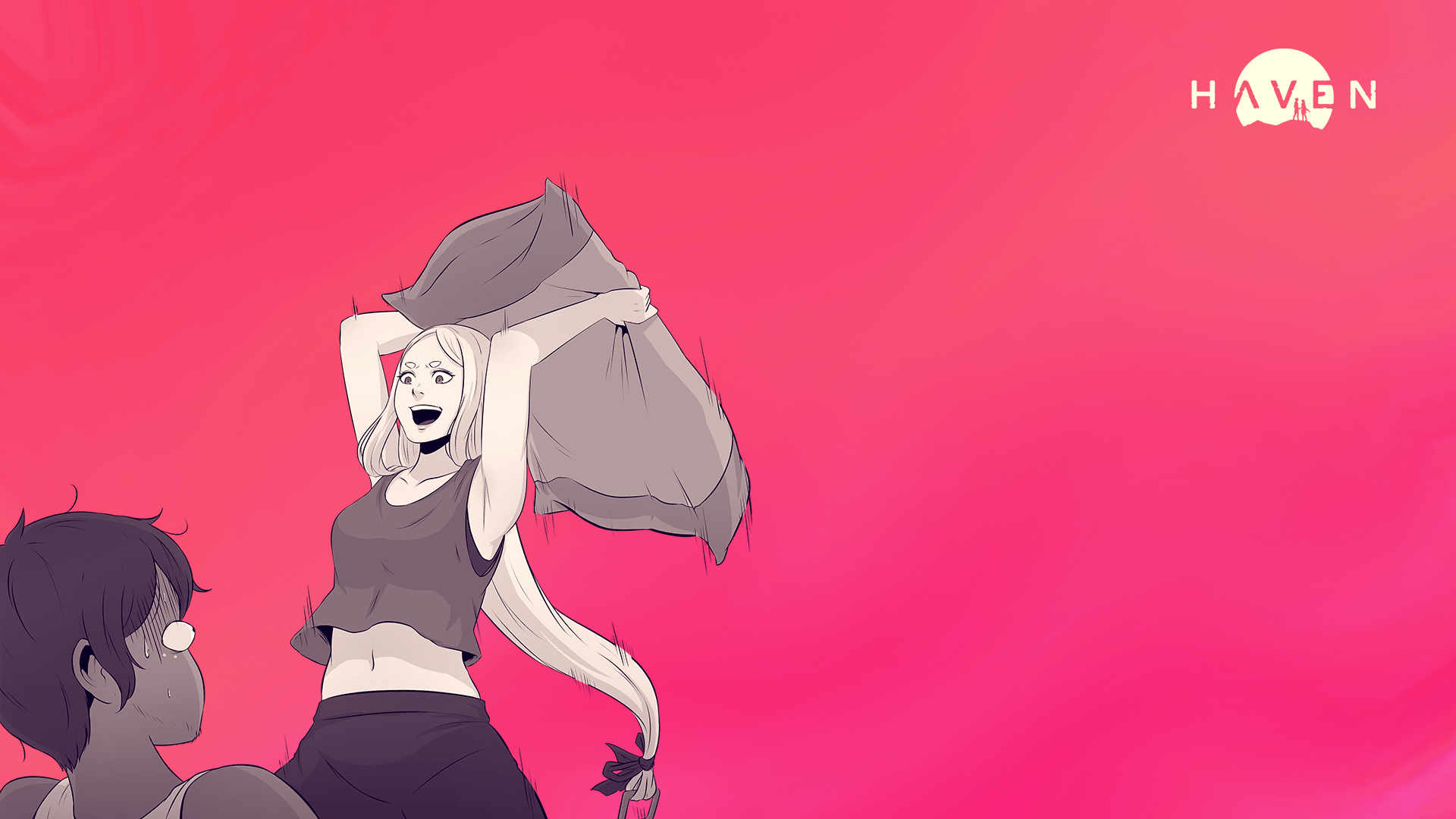 Haven pillow fight HD Wallpaper