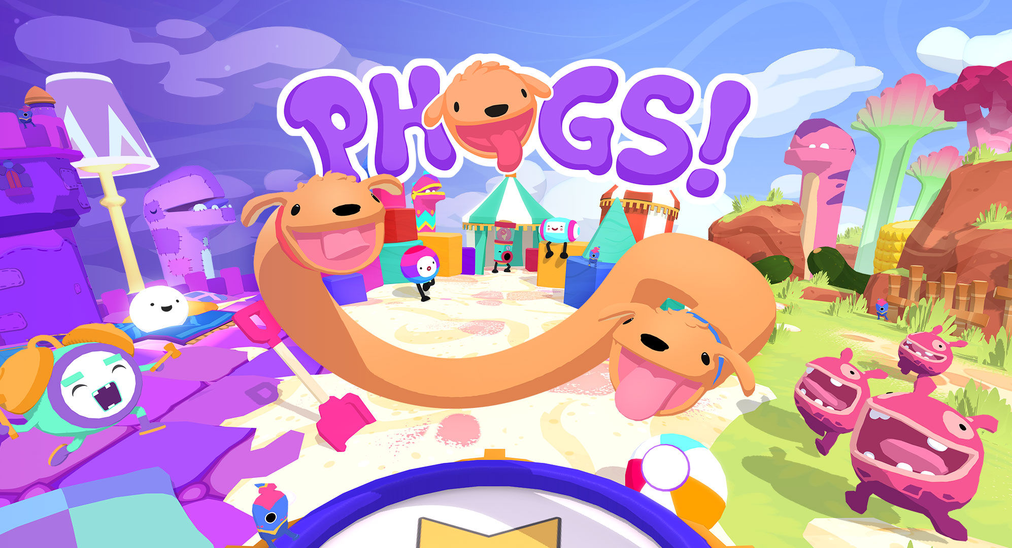 Phogs! video game title screen HD Wallpaper