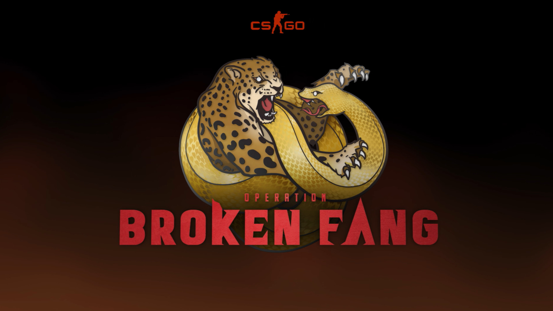 CS:GO Operation Broken Fang logo with jaguar and snake HD Wallpaper