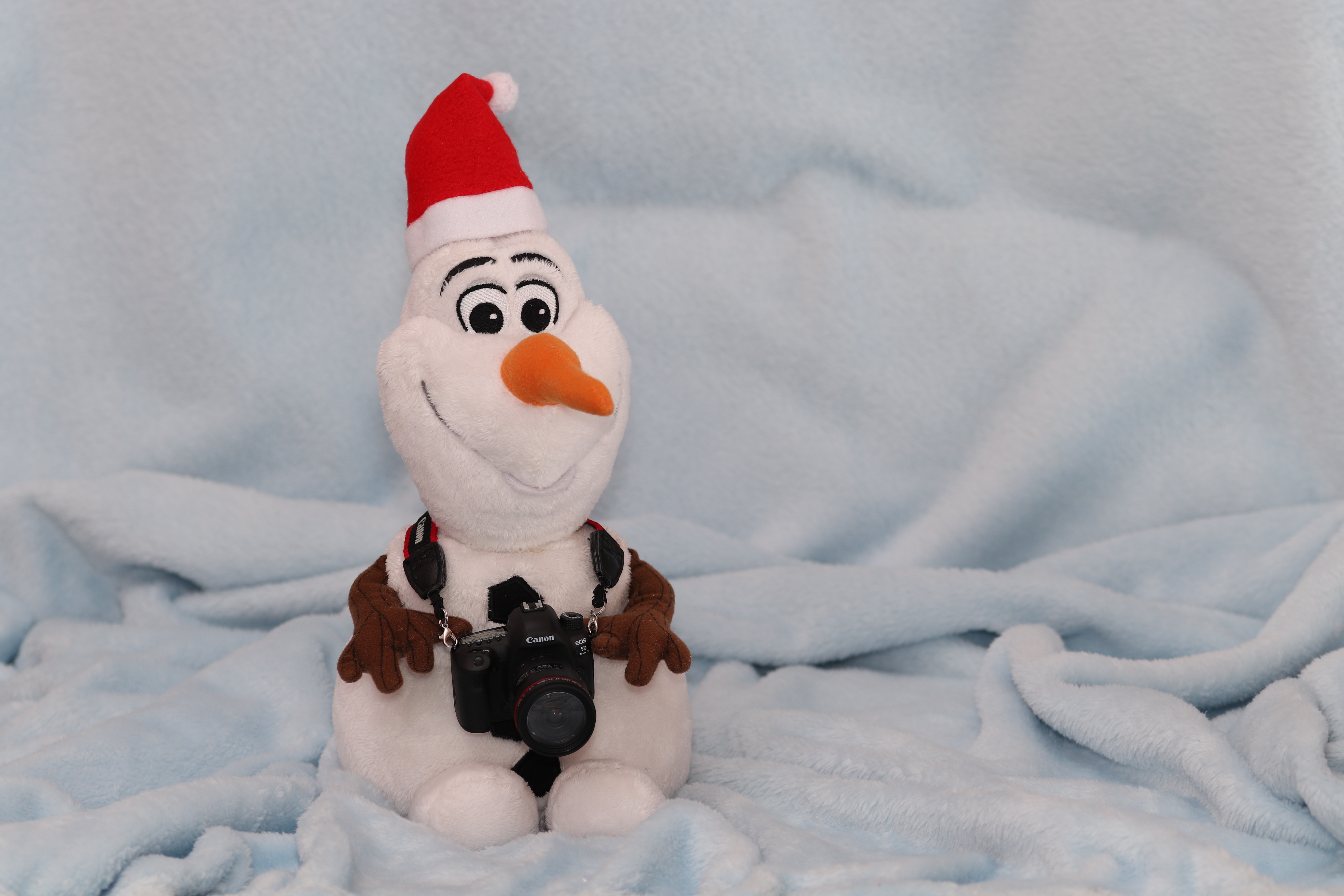 Olaf the Snowman with a Canon Camera HD Wallpaper