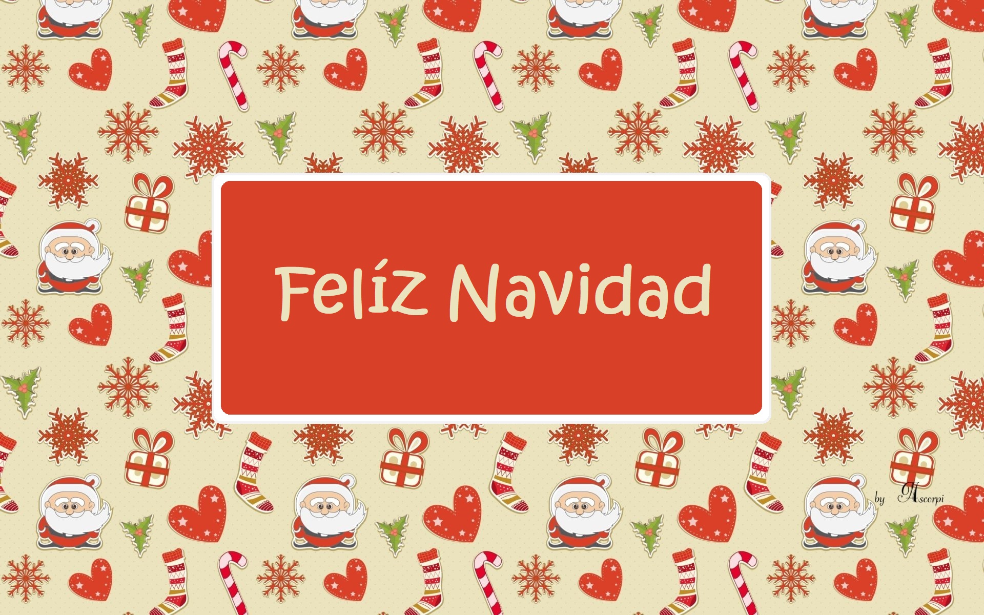 Feliz Navidad with Christmas Decorations HD Wallpaper