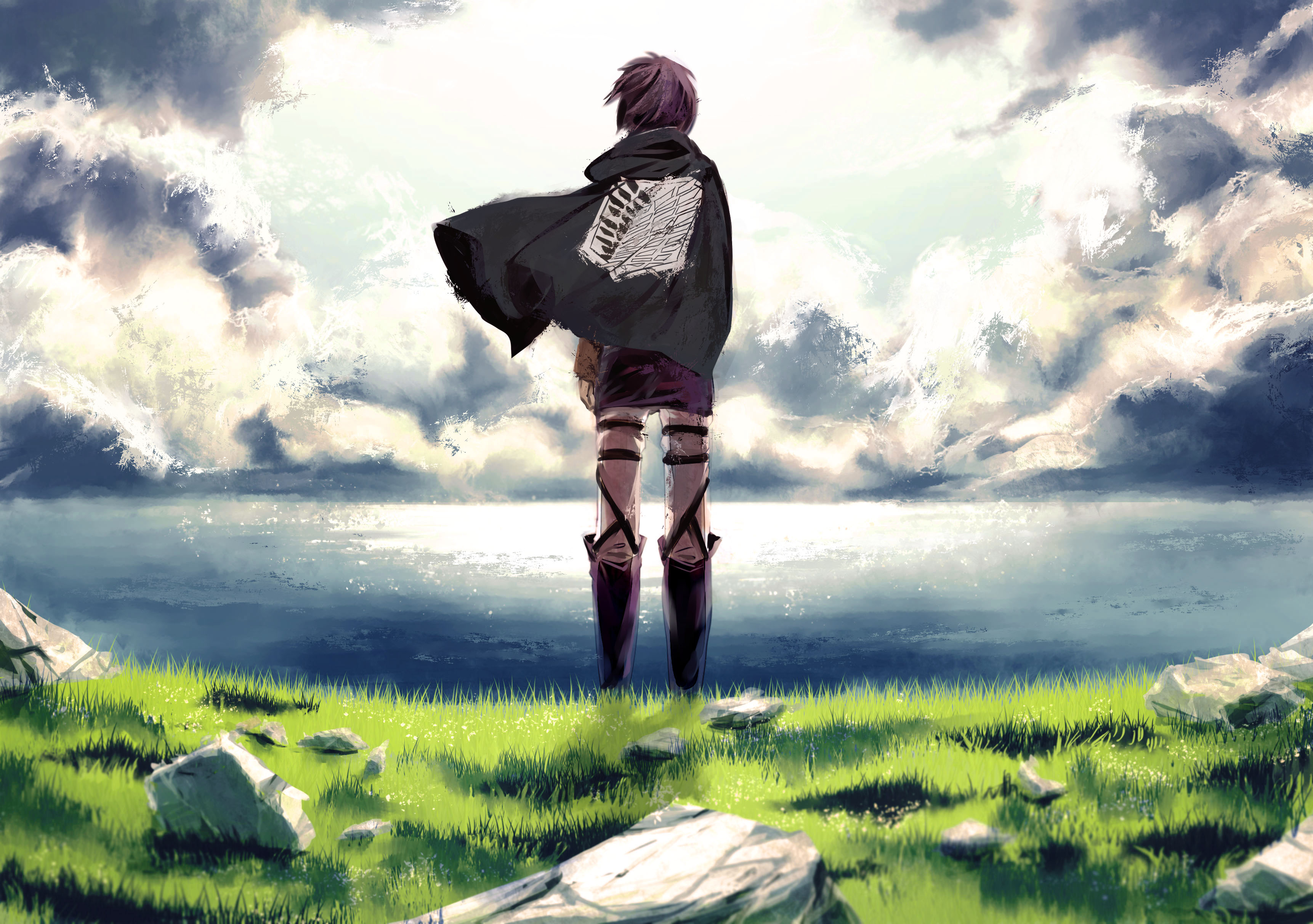 Eren Yeager from Shingeki no Kyojin Scouting Legion HD Wallpaper