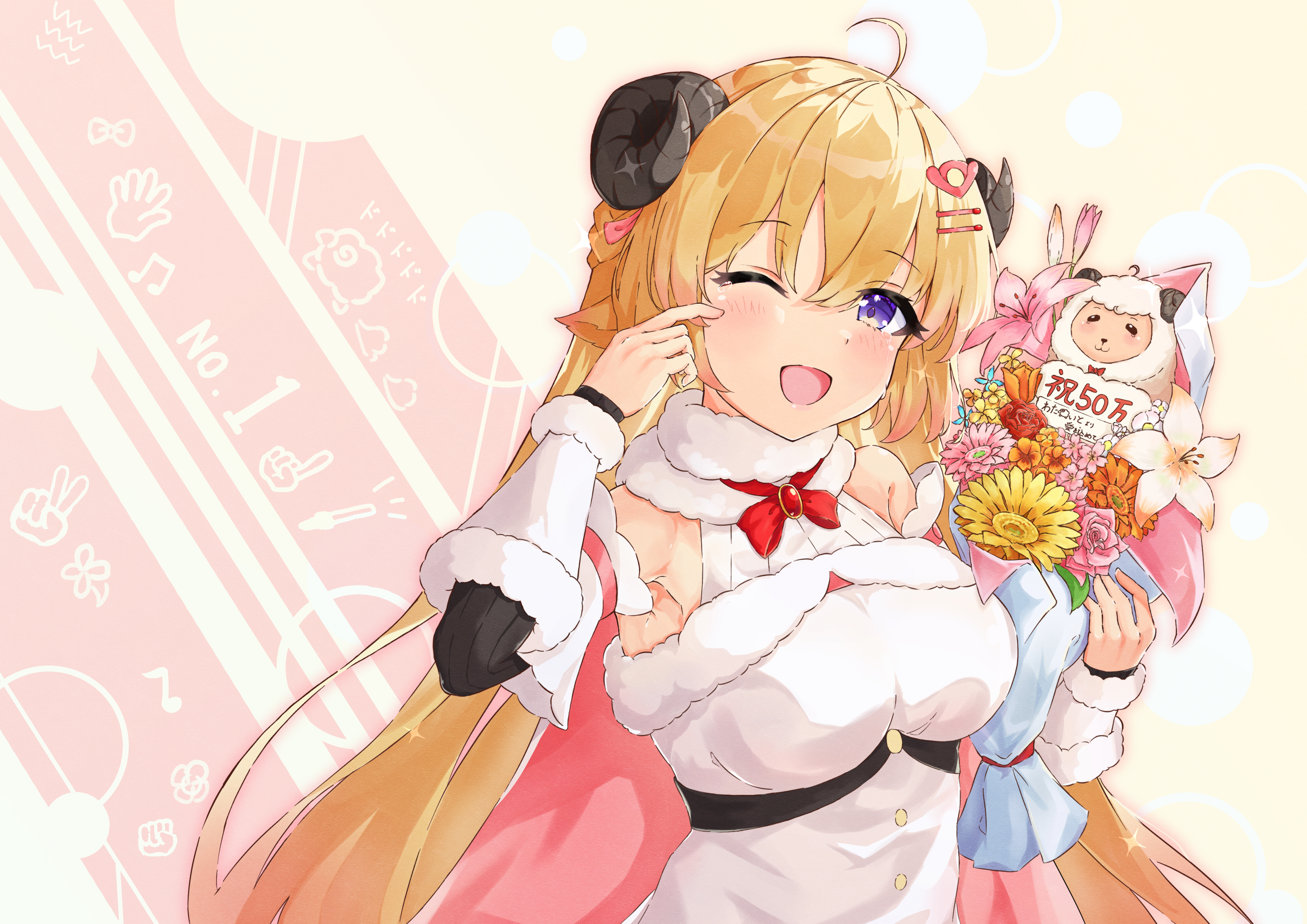 Tsunomaki Watame from Hololive 4K HD Wallpaper