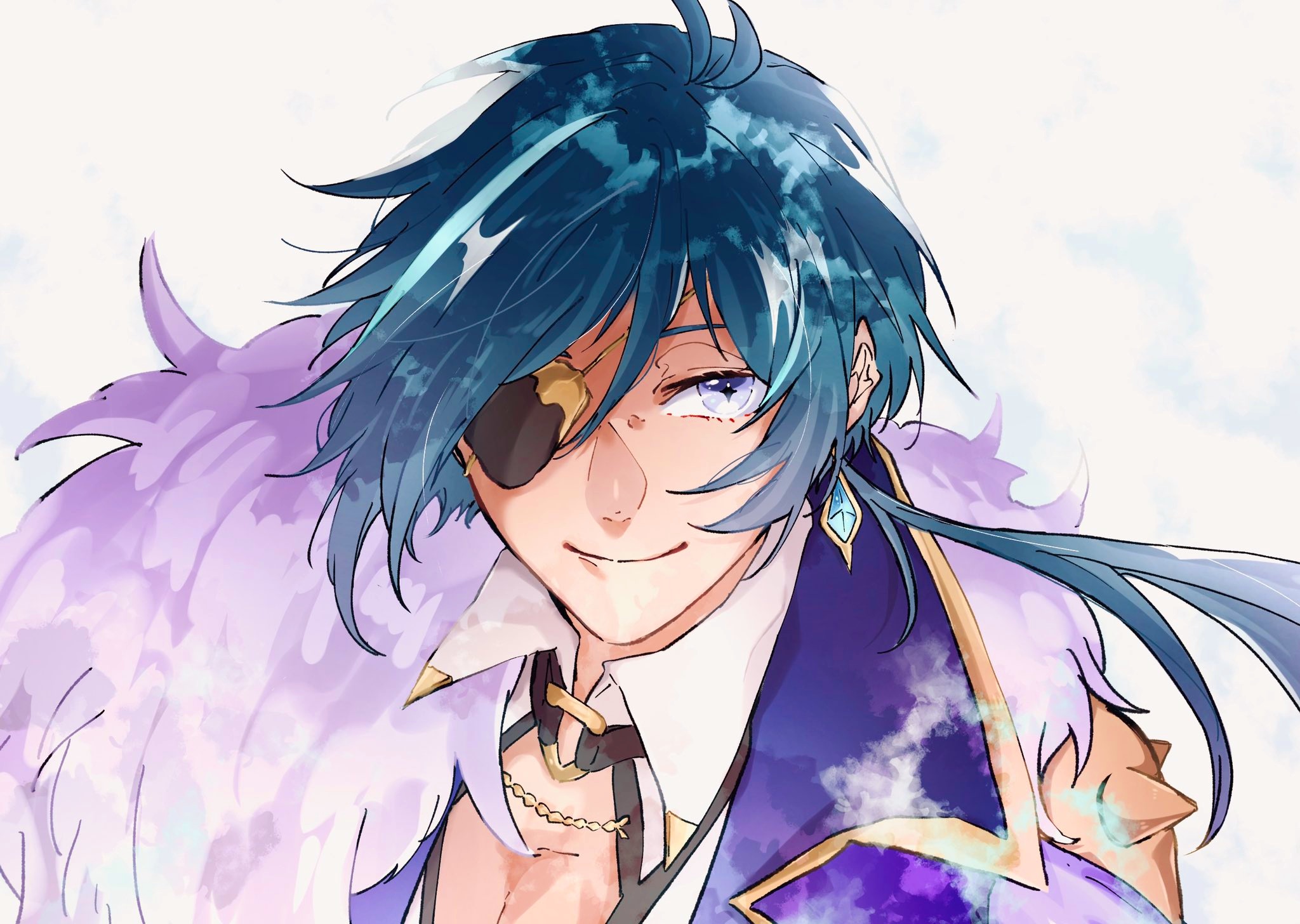 Kaeya from Genshin Impact with an eye patch HD Wallpaper
