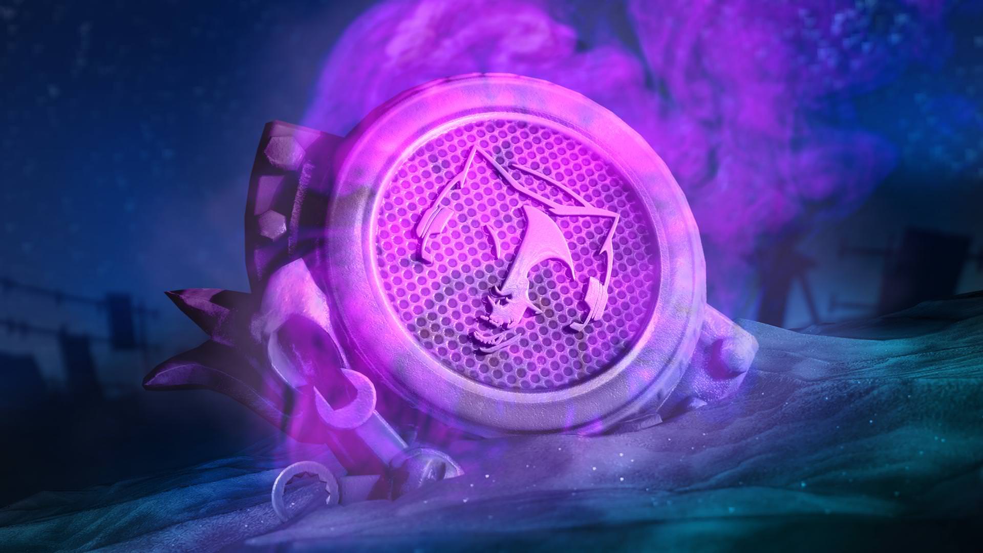 Monstercat logo with purple smoke HD Wallpaper