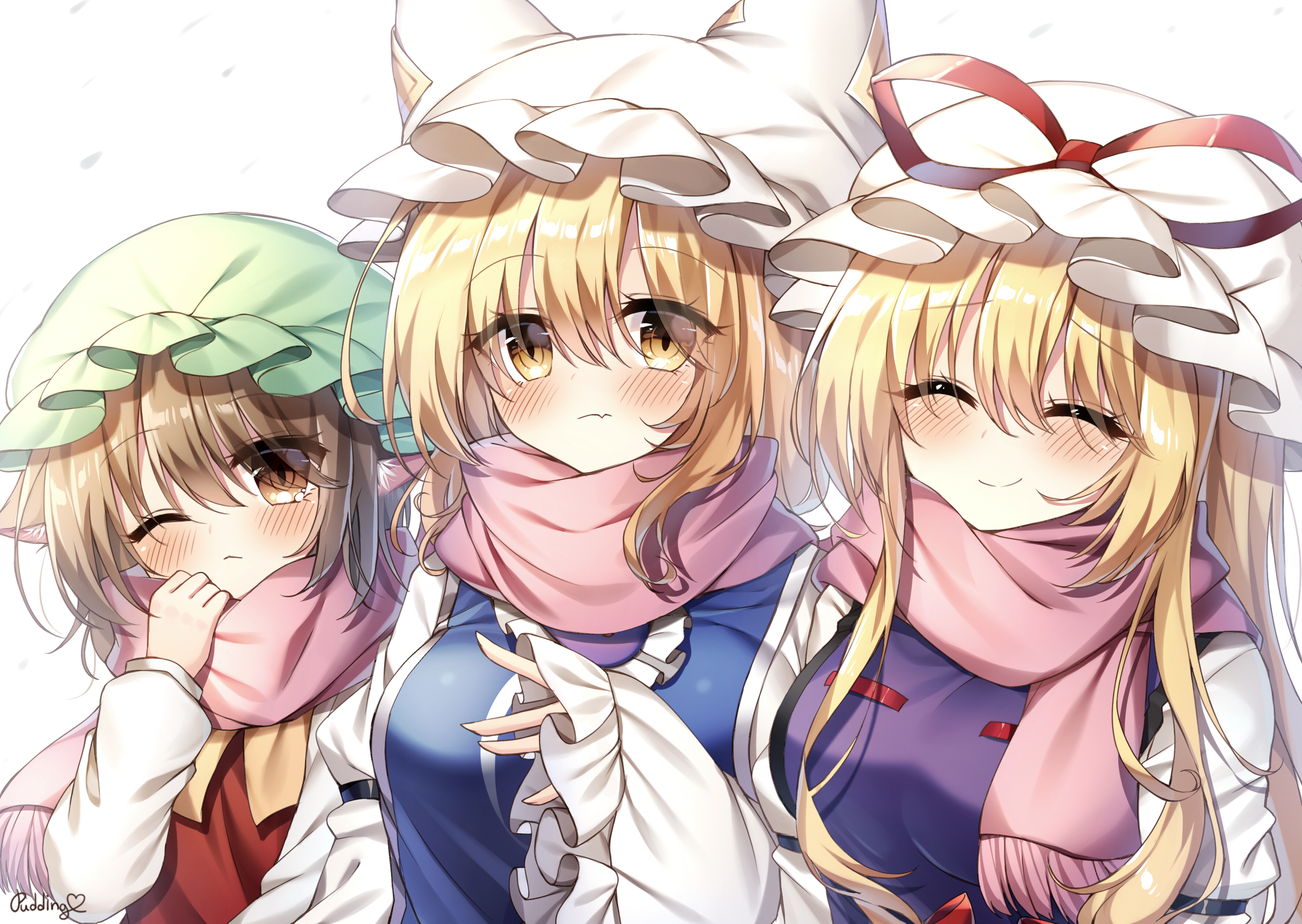 Ran Yakumo, Yukari Yakumo, and Chen from Touhou HD Wallpaper