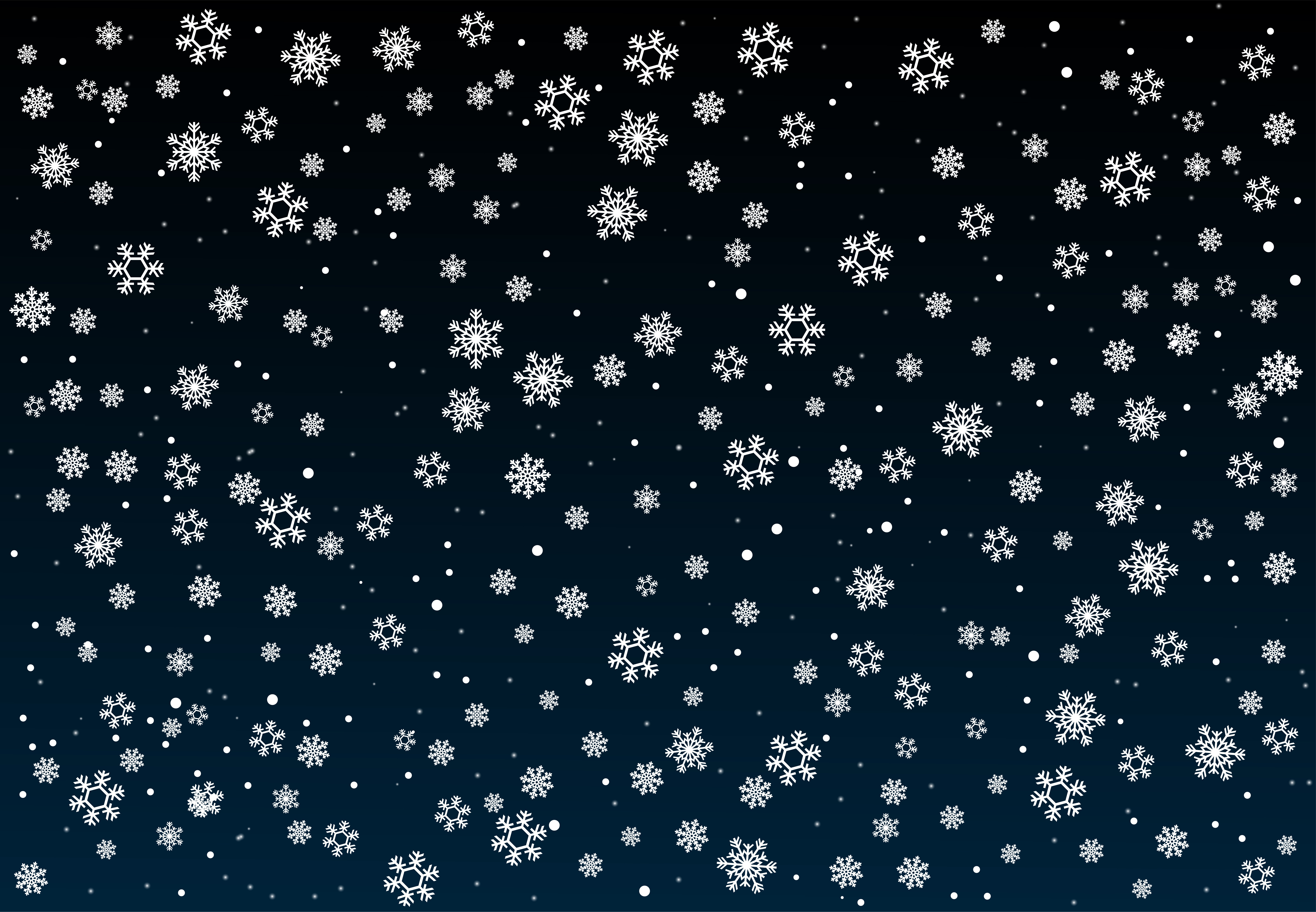 Snowflake Pattern on Dark Blue Gradient HD Wallpaper