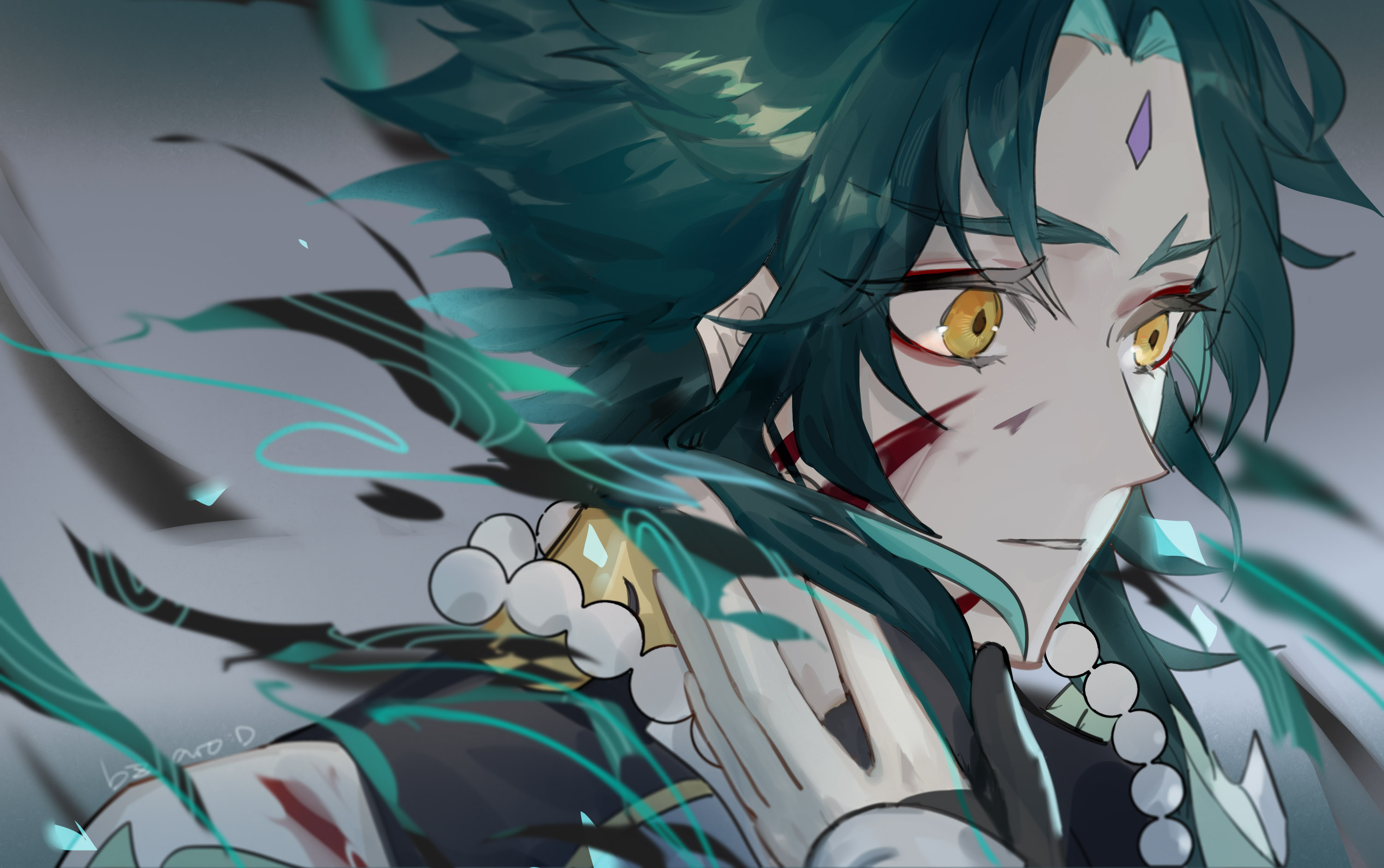 Xiao from Genshin Impact in Dynamic Art HD Wallpaper
