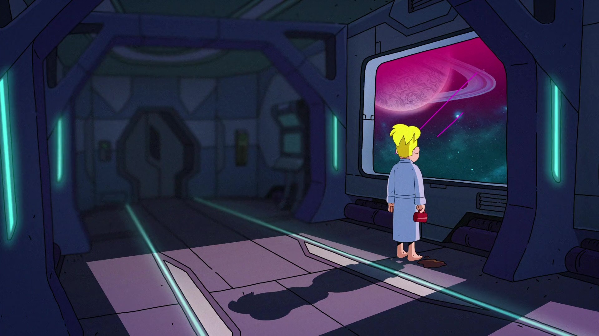 Gary Goodspeed from Final Space looking out a spaceship window HD Wallpaper