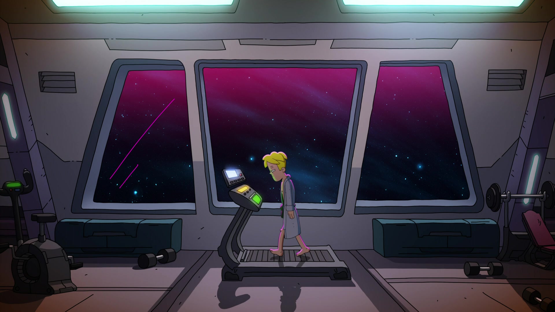 Gary Goodspeed from Final Space on a Treadmill HD Wallpaper