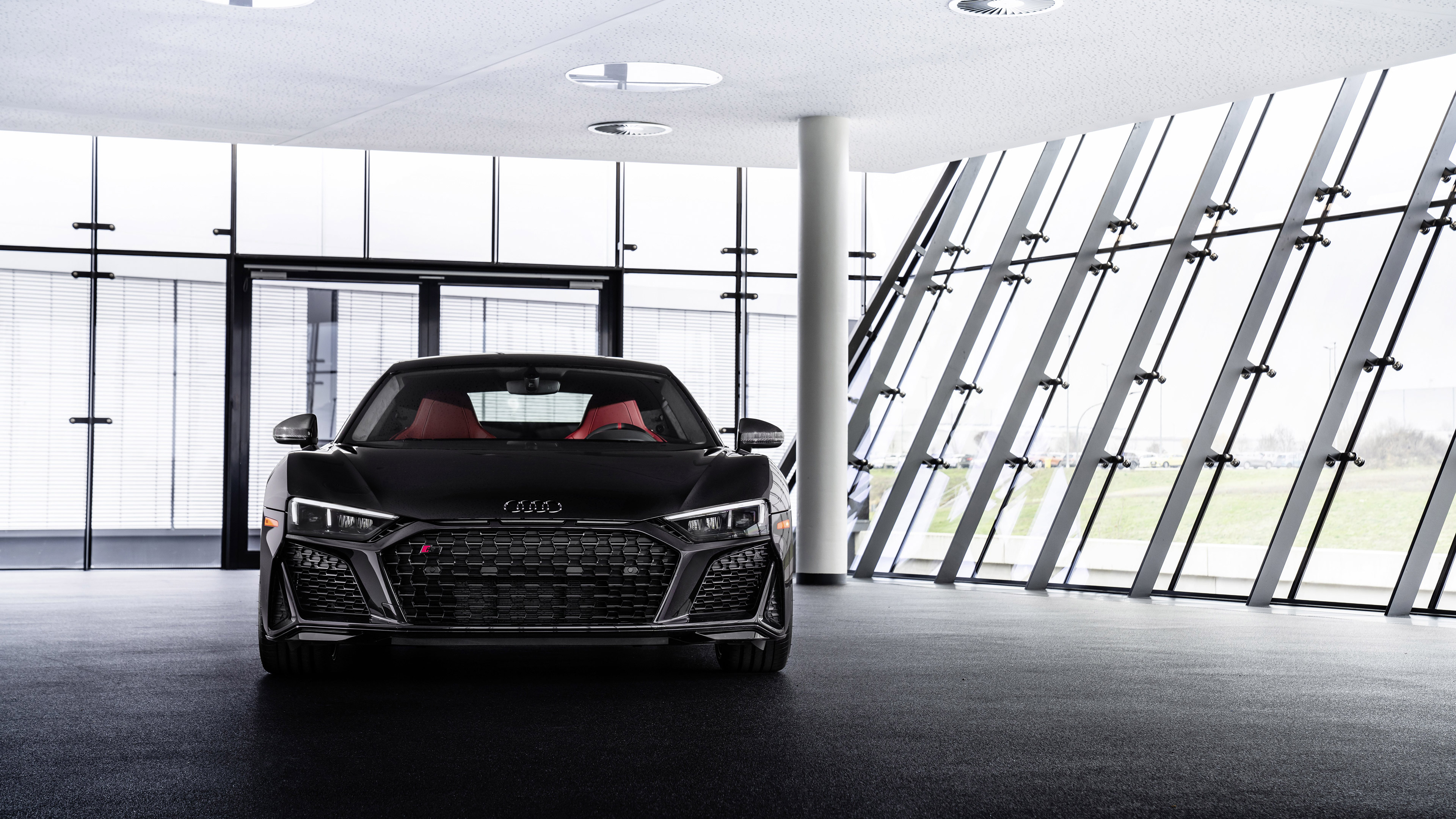 Black Audi R8 RWD 4K HD Wallpaper