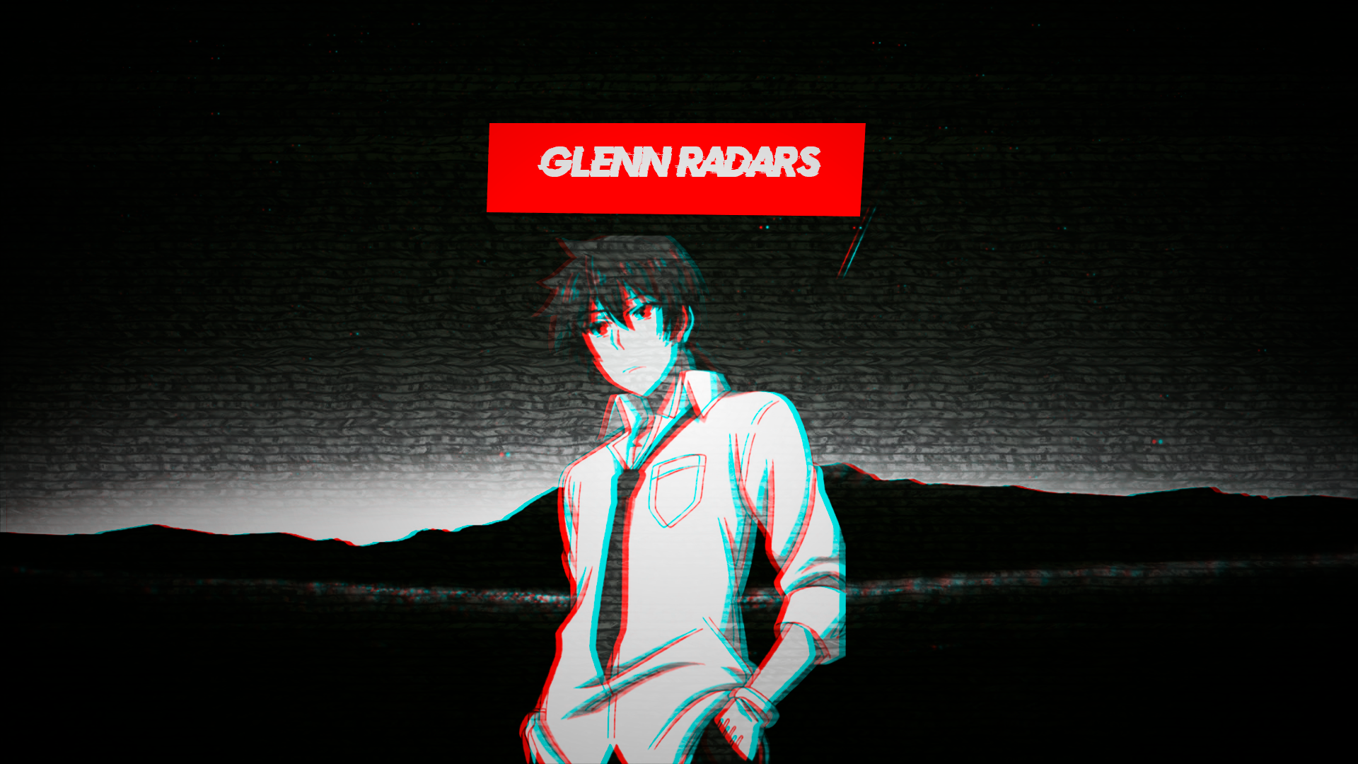 Glenn Radars Glitch Anime Style HD Wallpaper