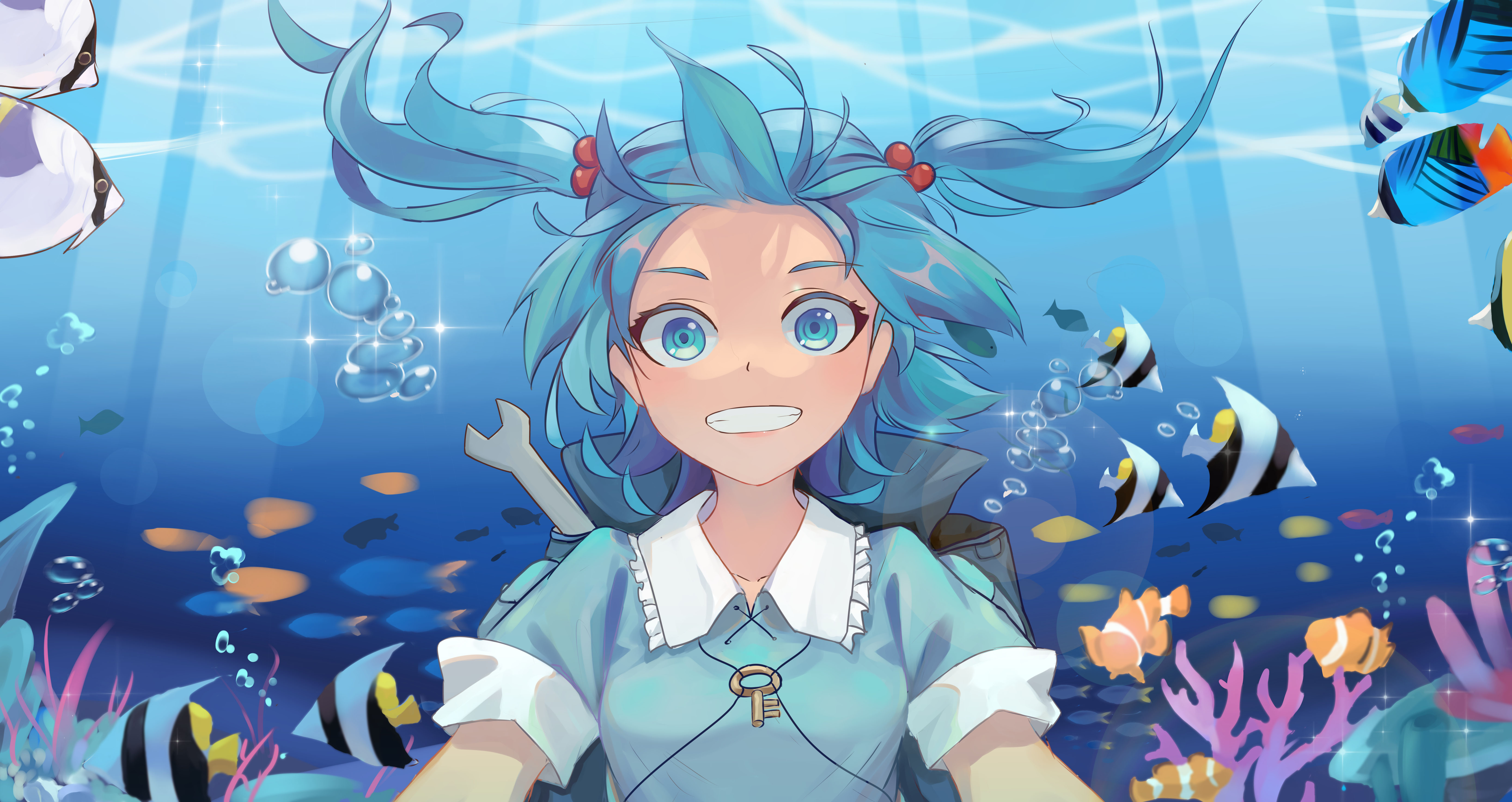 Nitori Kawashiro from Touhou 4K HD Wallpaper