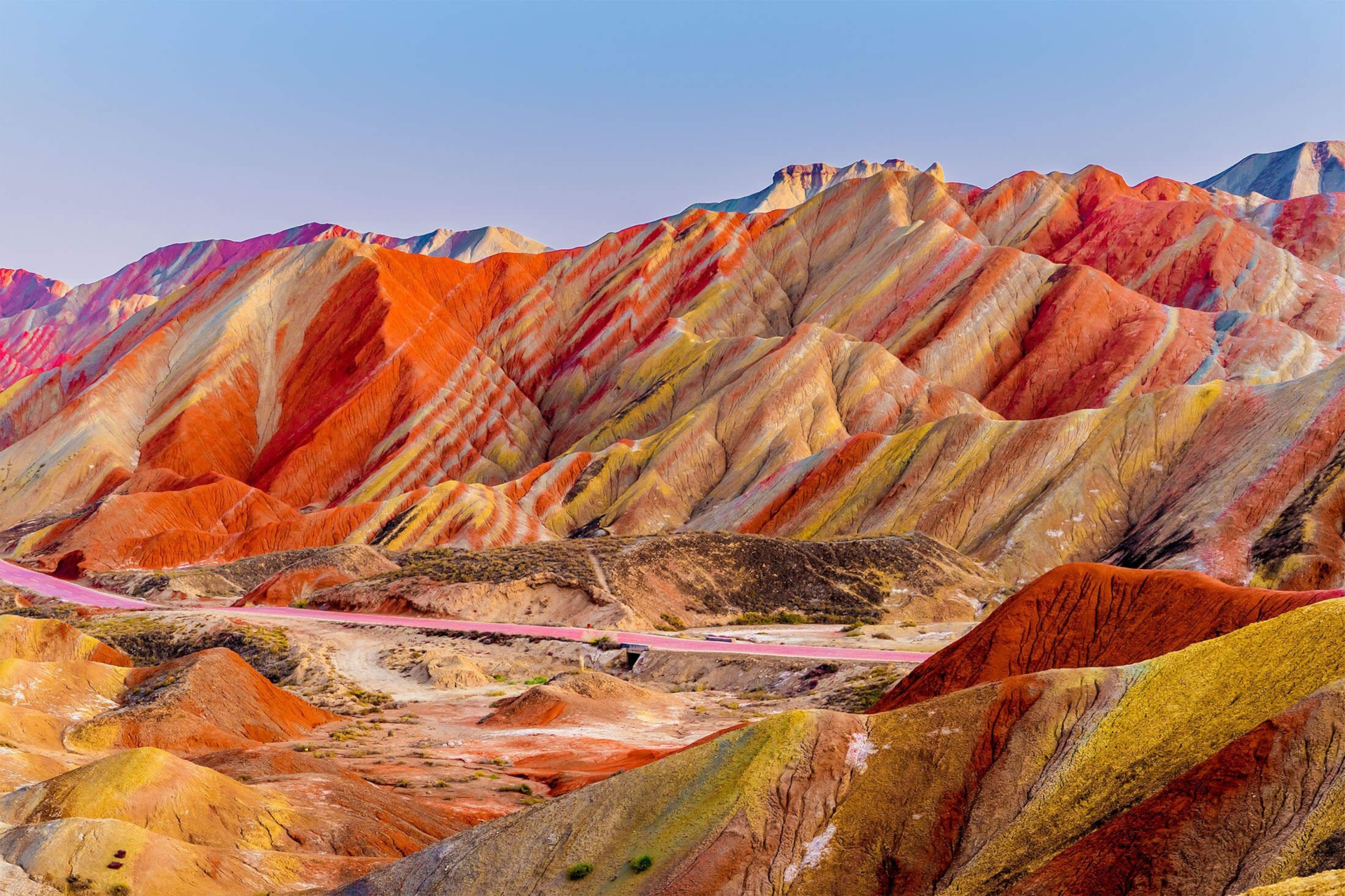Rainbow Mountains National Park, China HD Wallpaper