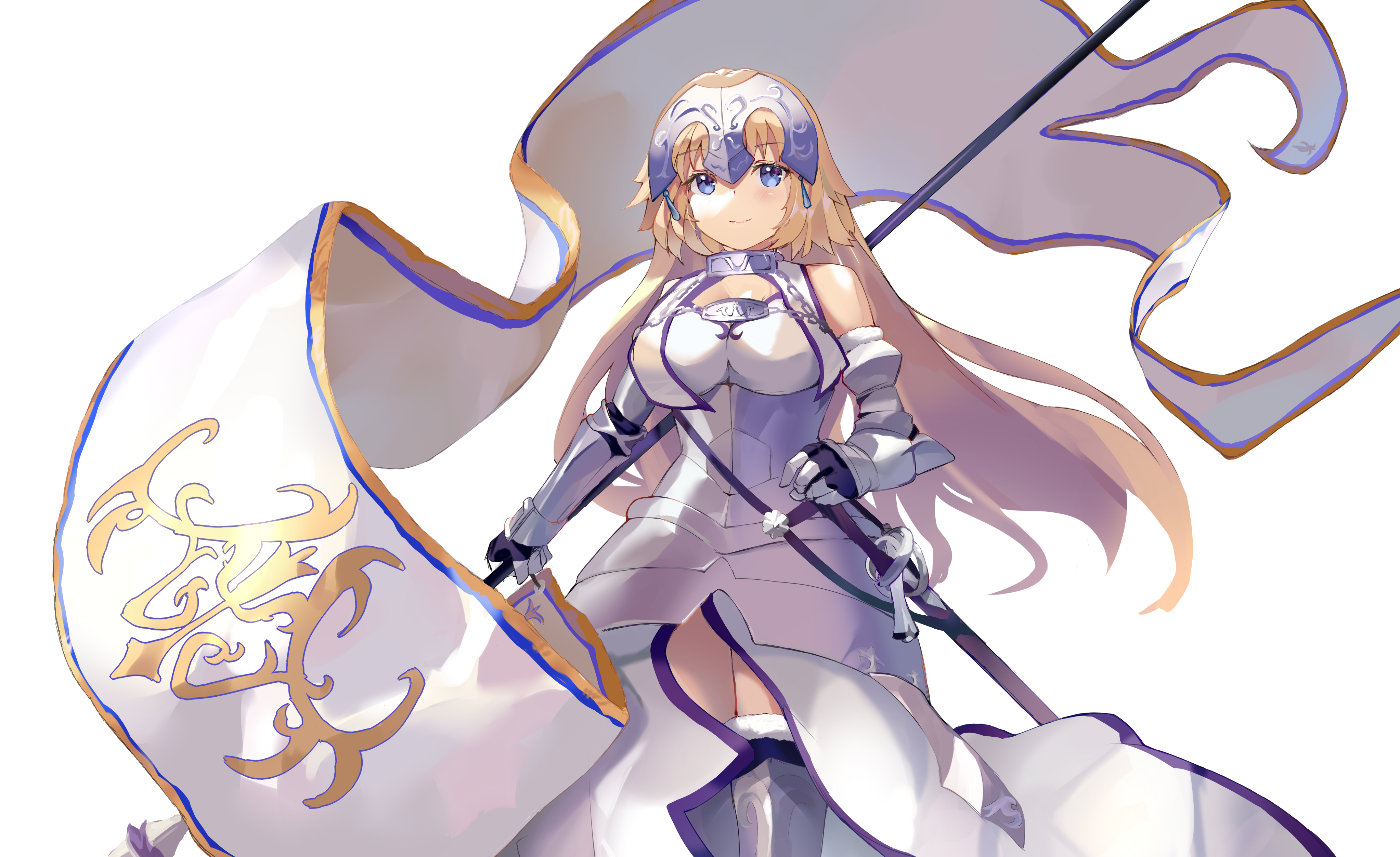 Jeanne d'Arc from Fate/Grand Order with Banner HD Wallpaper