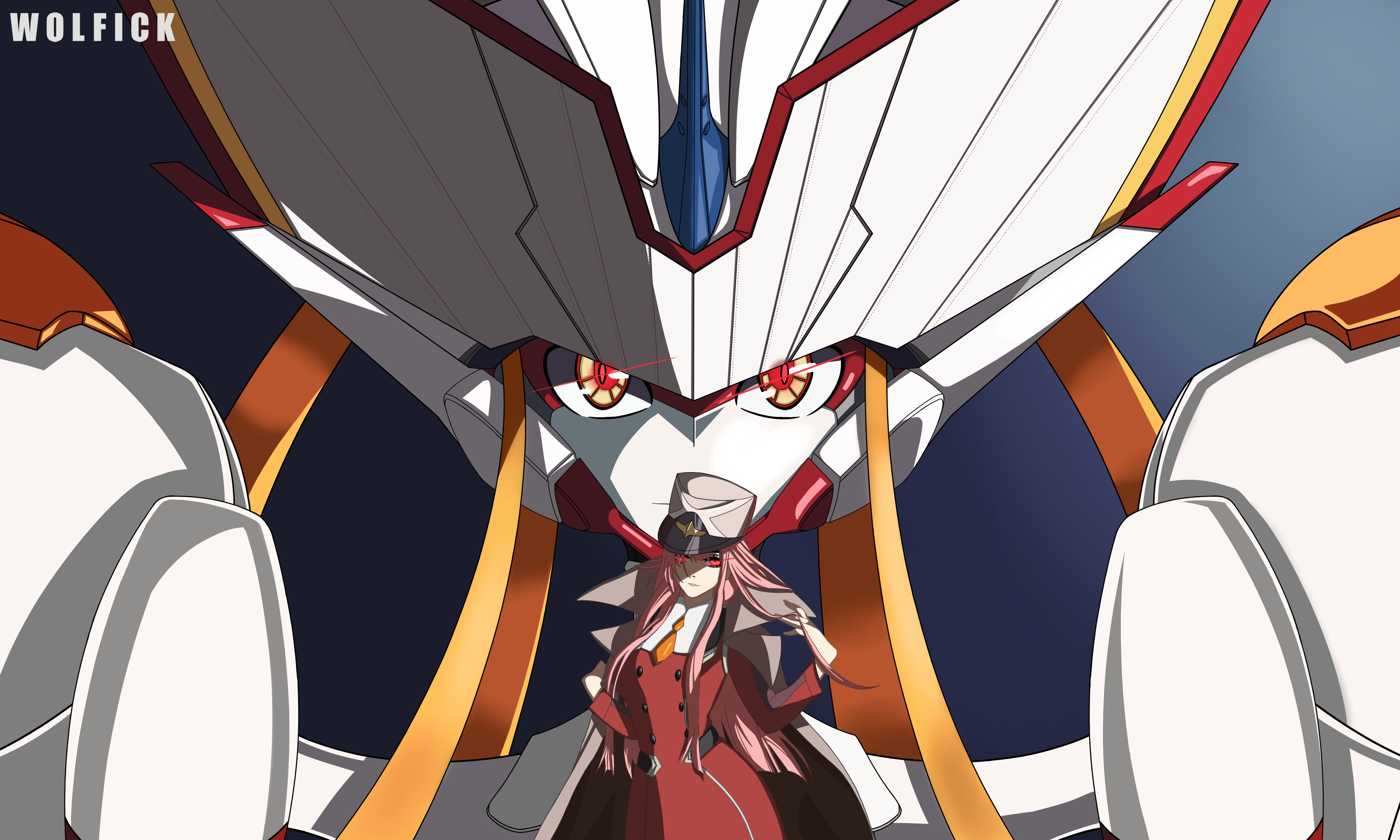 Zero Two and Strelizia from Darling in the FranXX HD Wallpaper