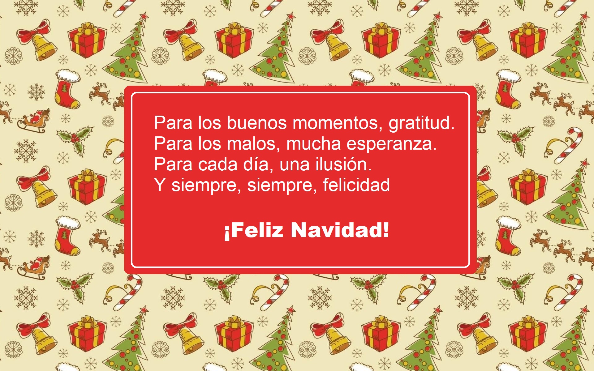 Christmas card with holiday wishes HD Wallpaper