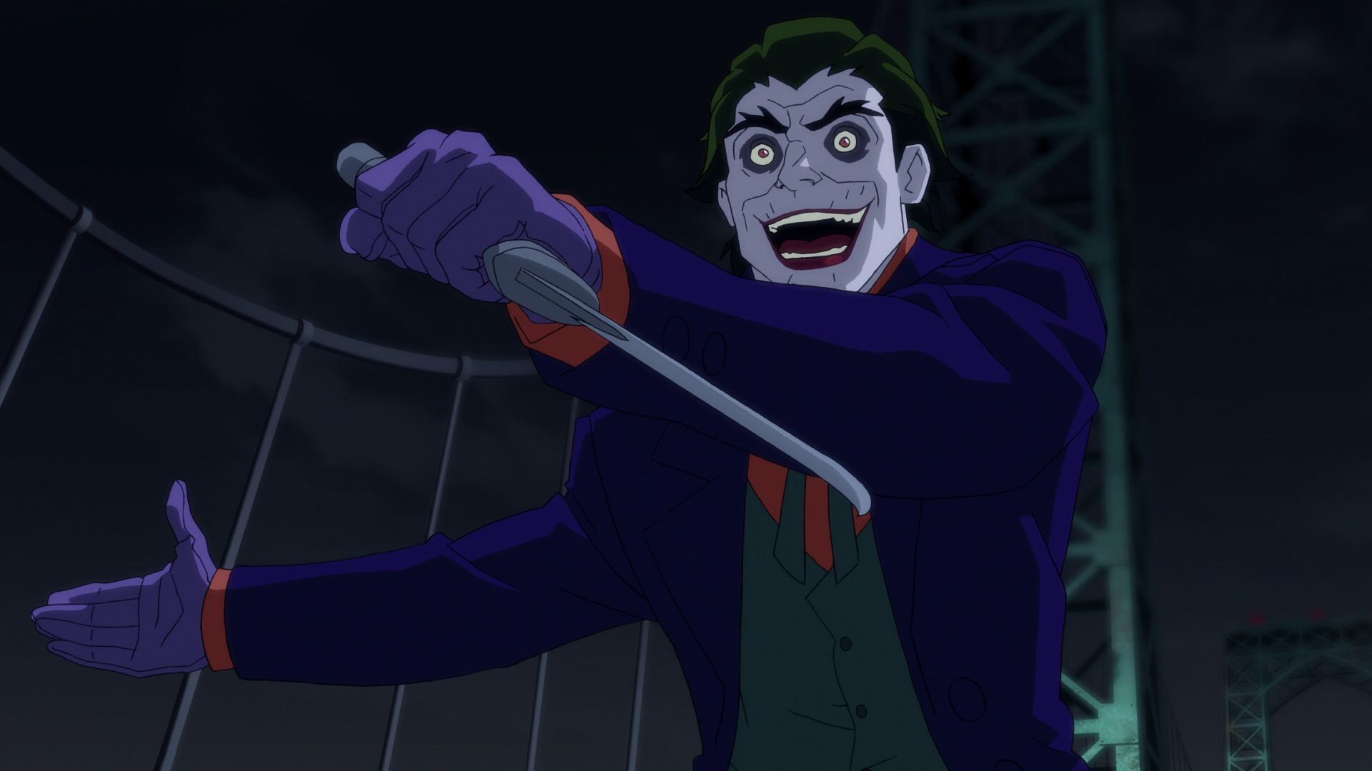 Joker from DC Comics holding a knife HD Wallpaper