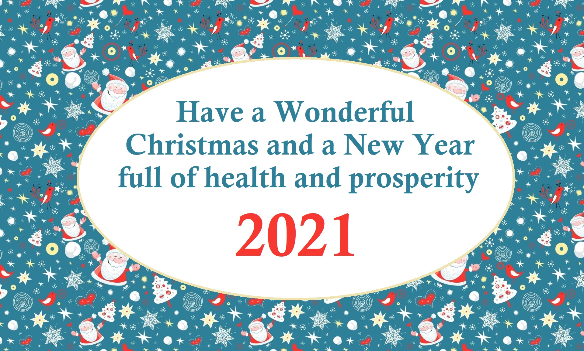Christmas and New Year 2021 Greeting HD Wallpaper